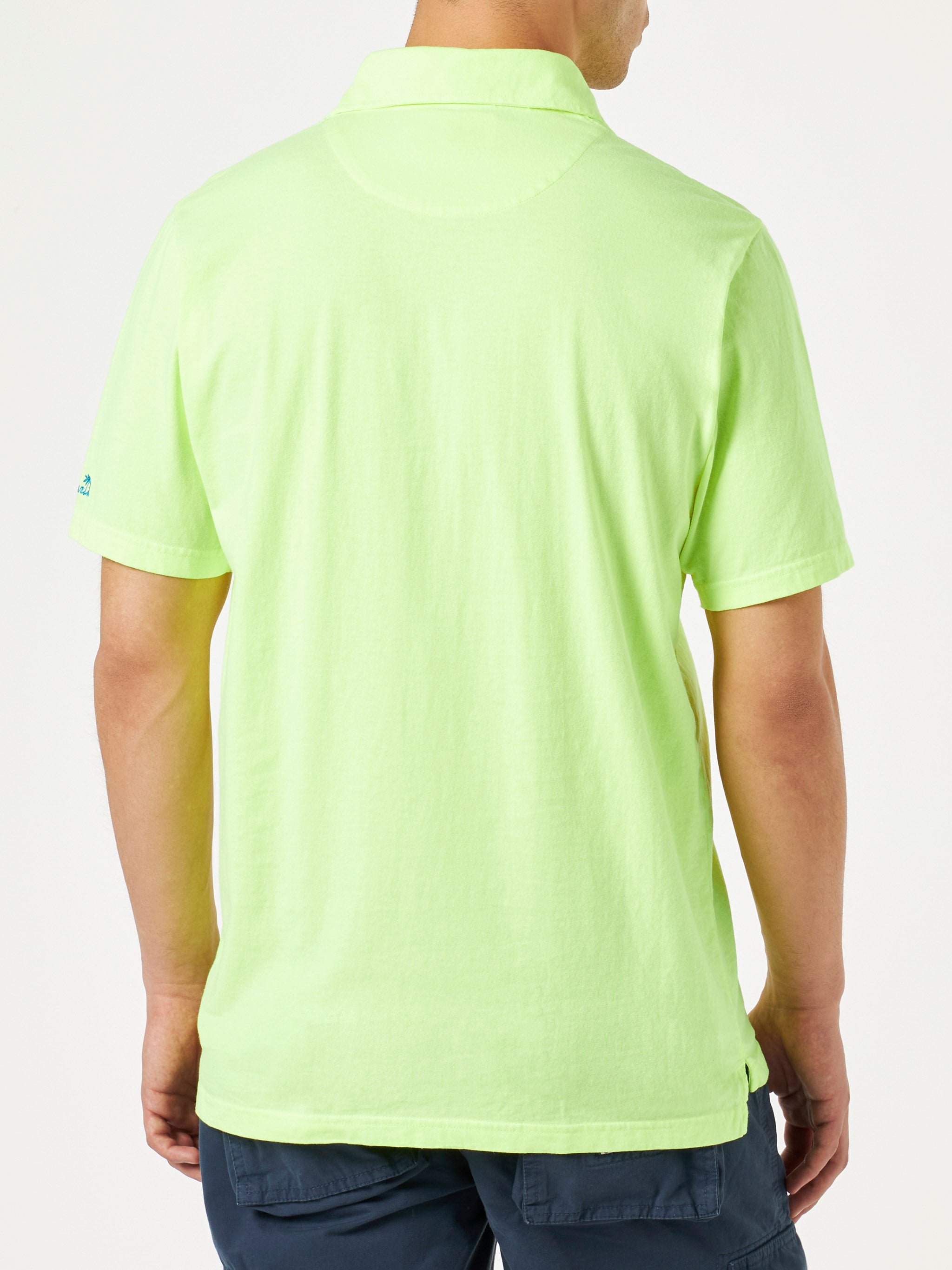 mc2-saint-barth-brighton-polo-uomo-in-jersey-giallo-fluo image 3
