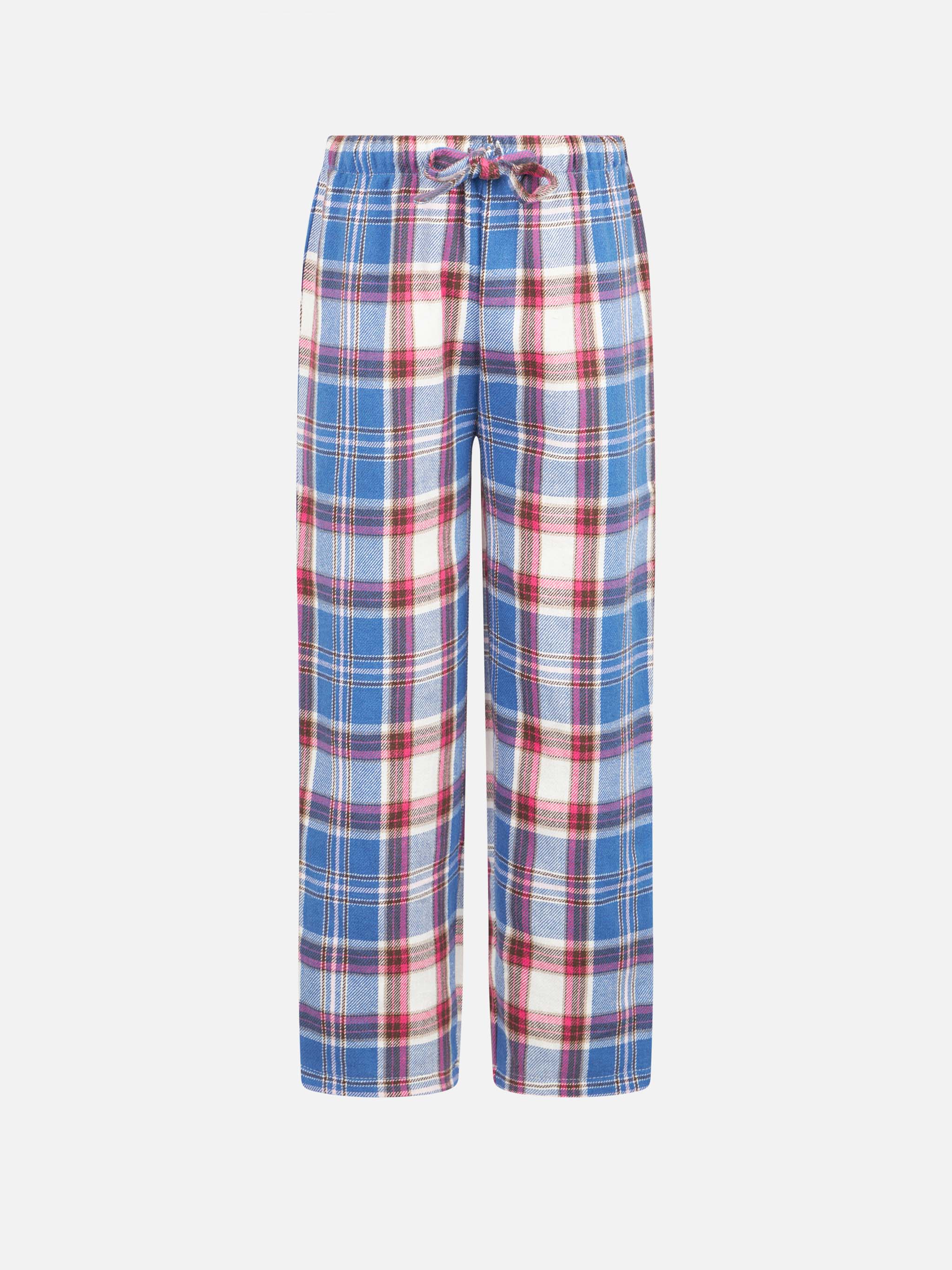 mc2-saint-barth-pantaloni-pigiama-bambina-tartan-rosa-cotone image 1