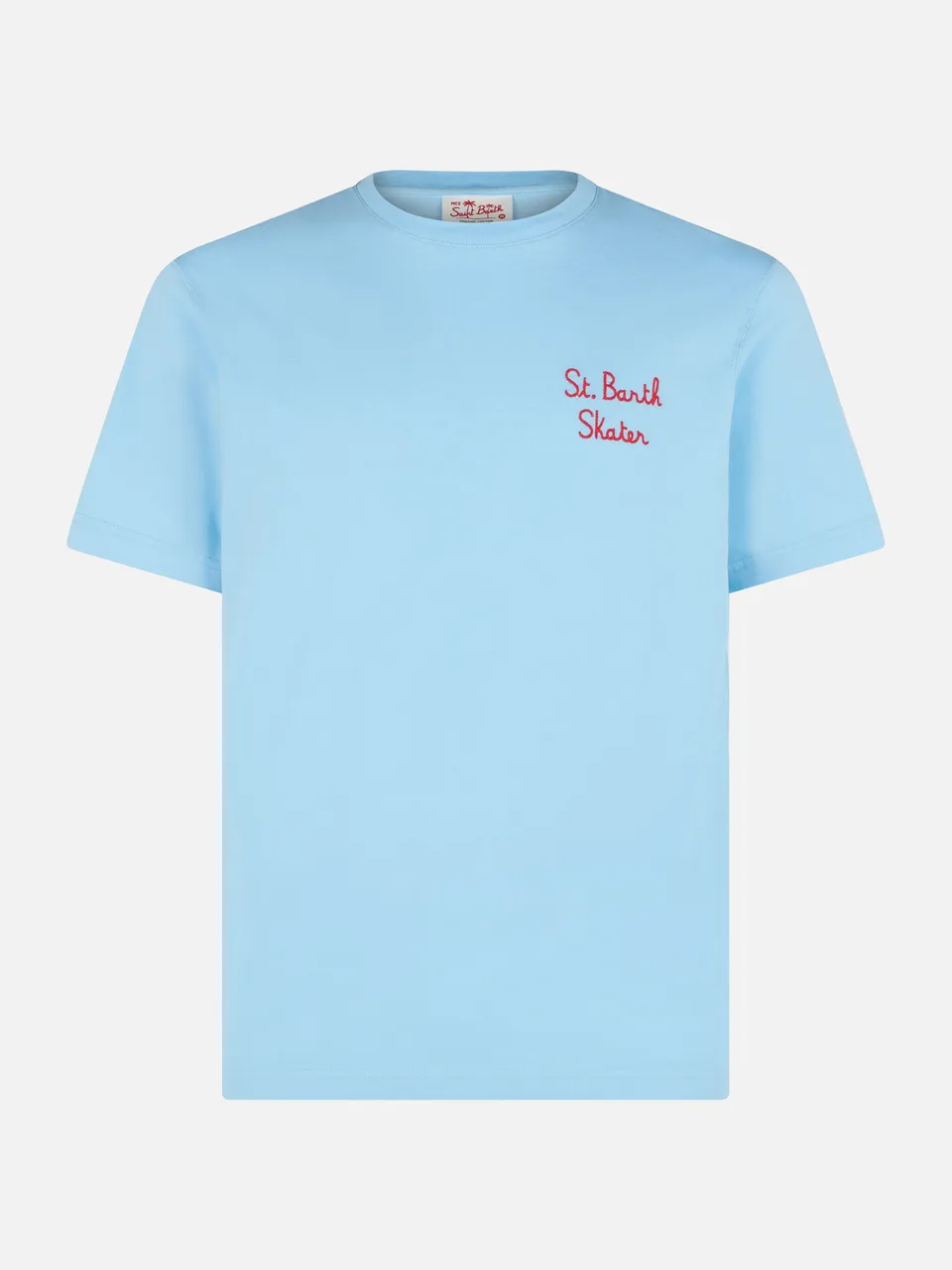 mc2-saint-barth-t-shirt-uomo-bart-simpson-skater-special-edition-azzurra-cotone image 1