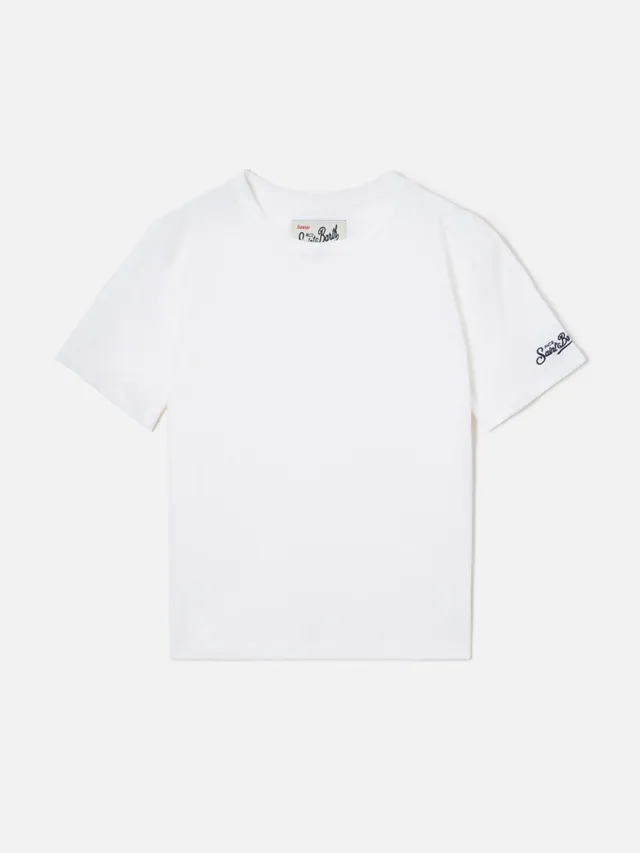 mc2-saint-barth-t-shirt-alex-da-bambino-in-puro-lino-bianco image 1