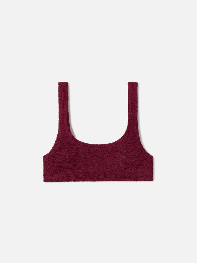 mc2-saint-barth-naima-top-bikini-bralette-crinkle-bordeaux-tinta-unita image 1