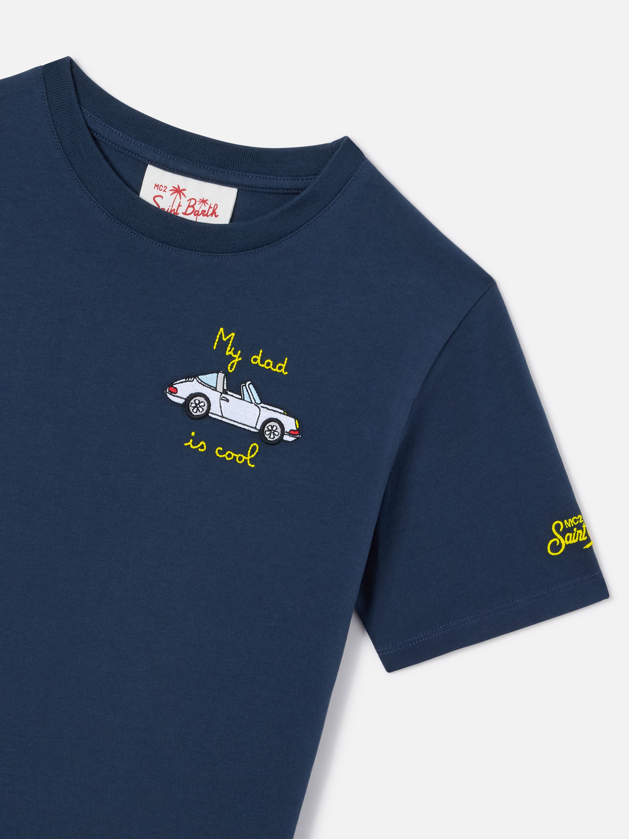 mc2-saint-barth-portofino-jr-t-shirt-bambino-blu-con-ricamo-my-dad-is-cool-porsc image 2