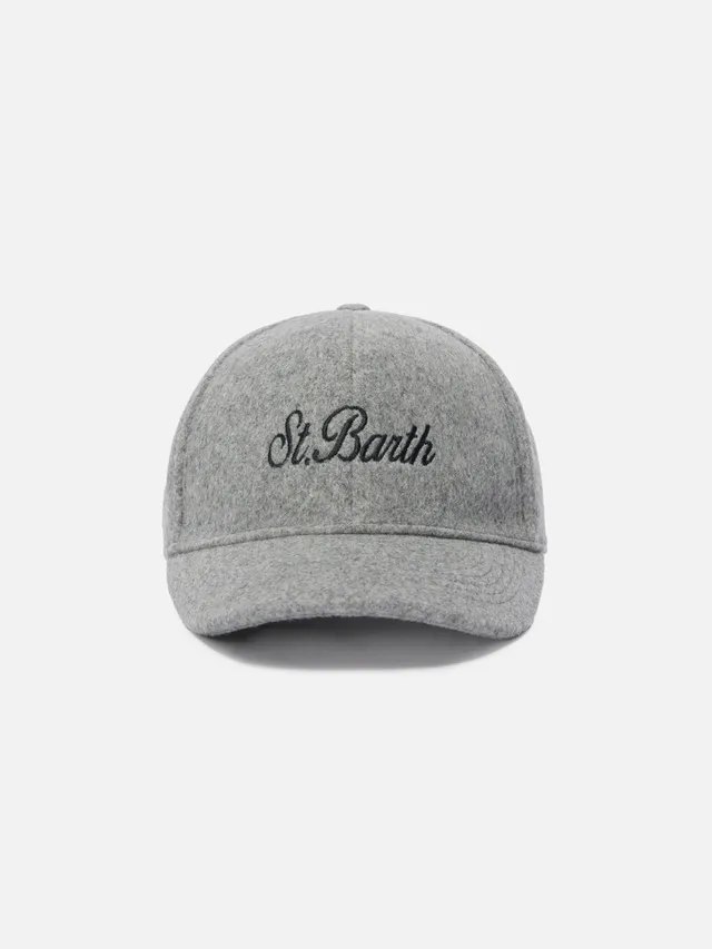 mc2-saint-barth-cappello-visiera-baseball-felt-grigio-misto-lana image 1