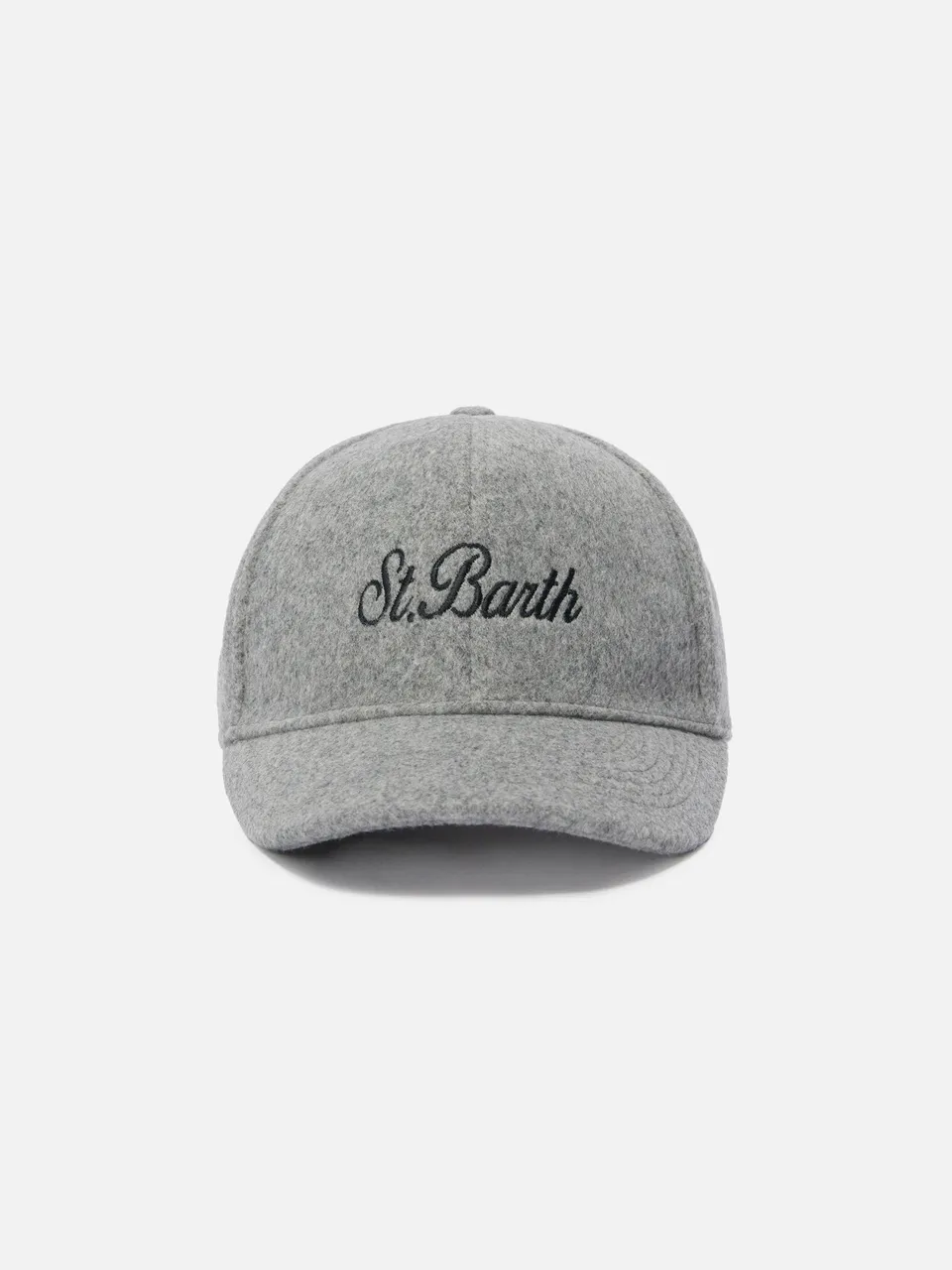 mc2-saint-barth-cappello-visiera-baseball-felt-grigio-misto-lana image 1