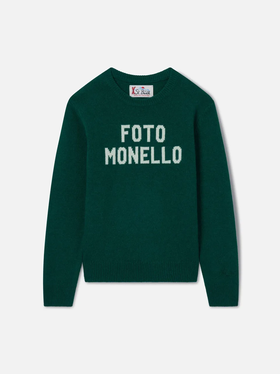 maglia-girocollo-mc2-saint-barth-douglas-verde-con-intarsio-foto-monello image 1