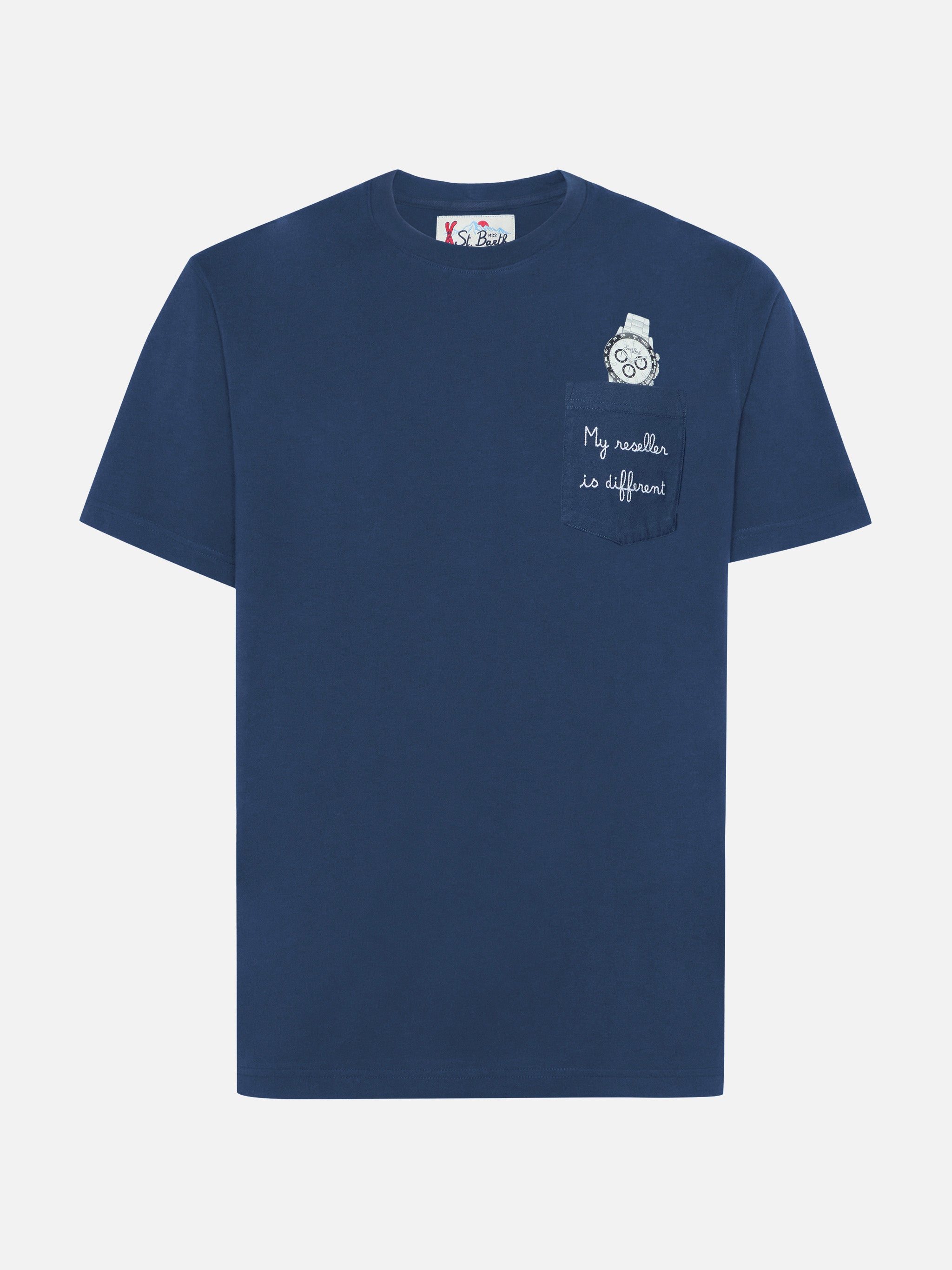 mc2-saint-barth-t-shirt-connor-cotone-blu-navy-ricamo-my-reseller-is-different image 5