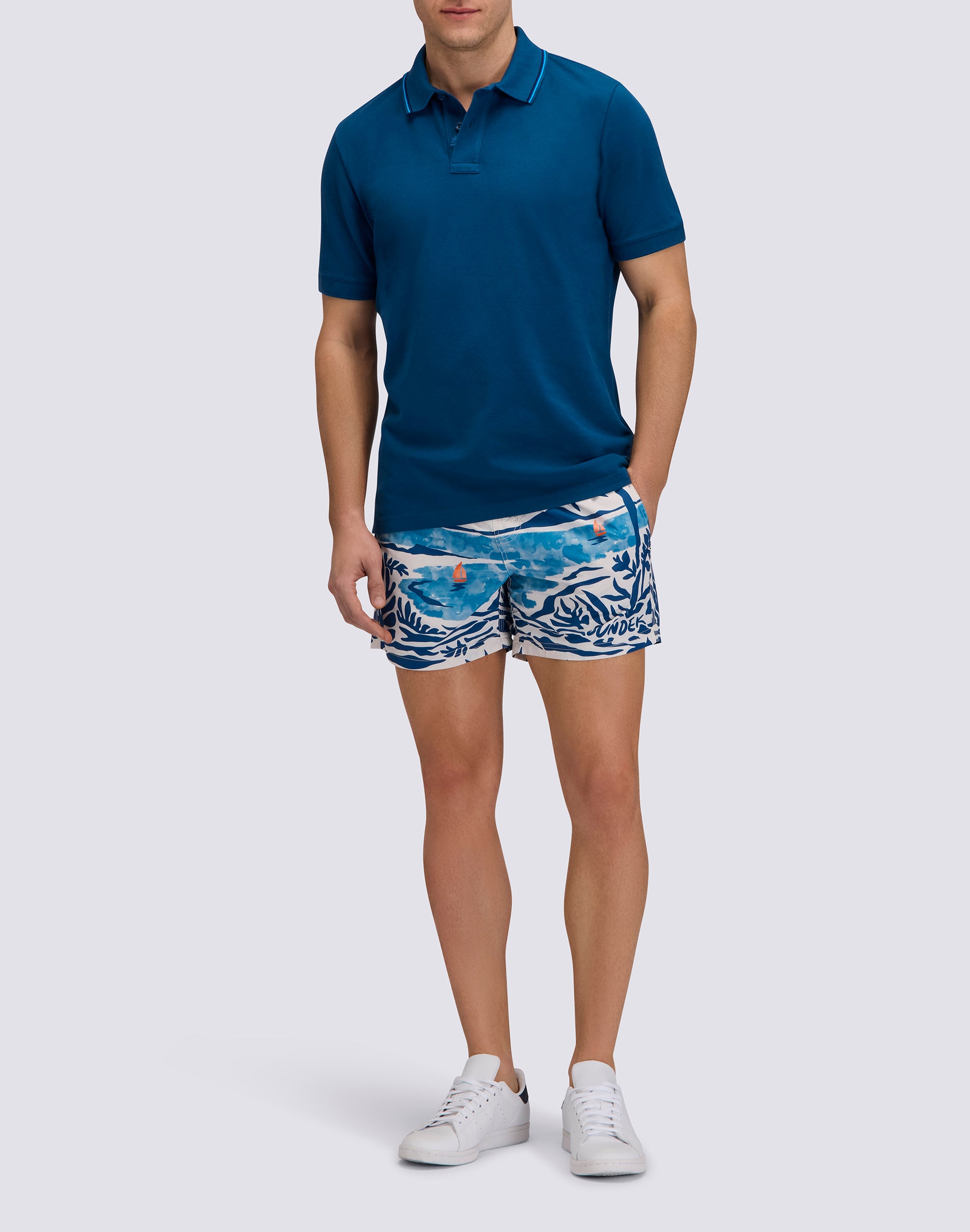 sundek-m981plpq8000-polo-uomo-in-cotone-pima-piquet-con-logo-ricamato image 3