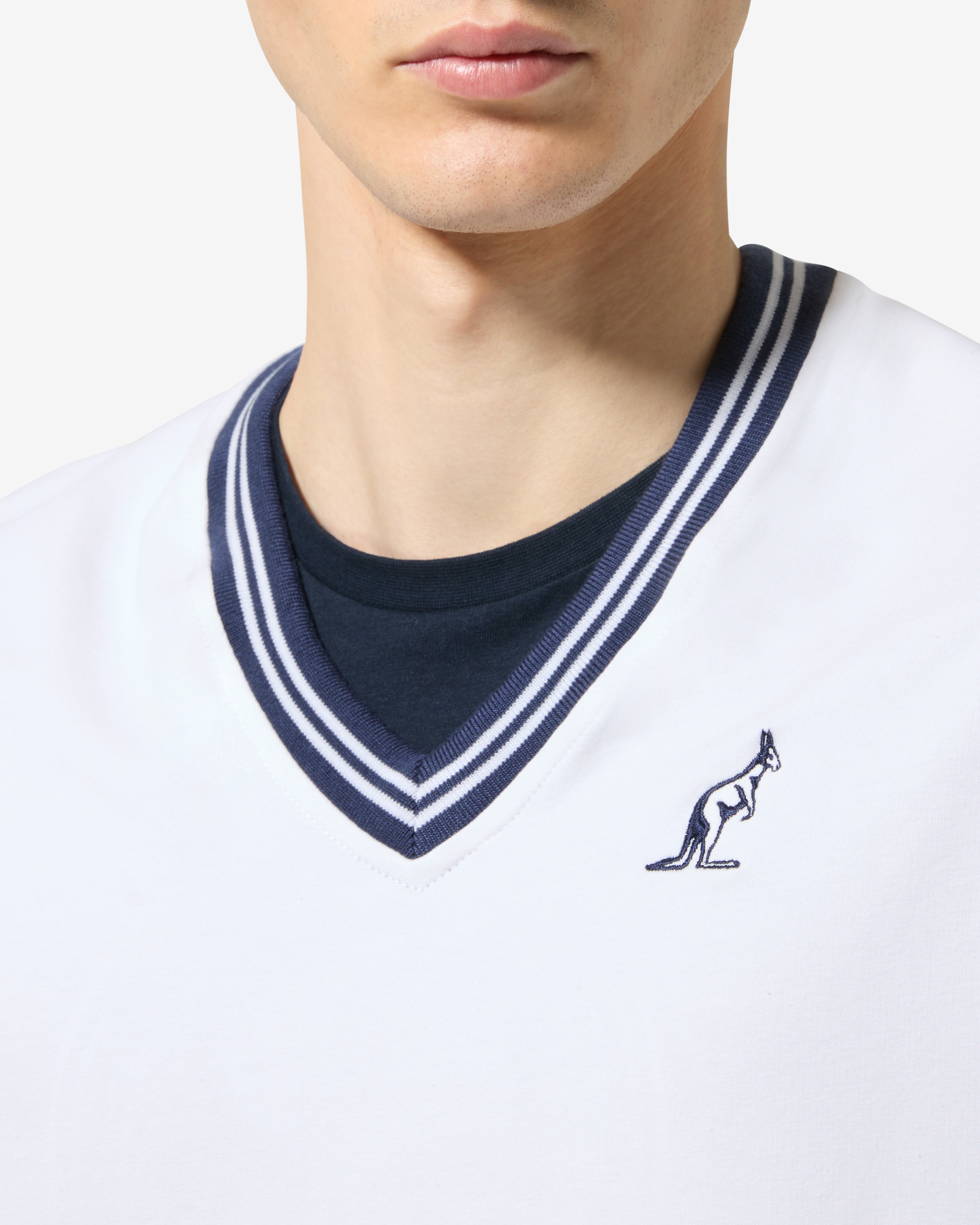 australian-legend-gilet-felpa-bianco-scollo-v image 4