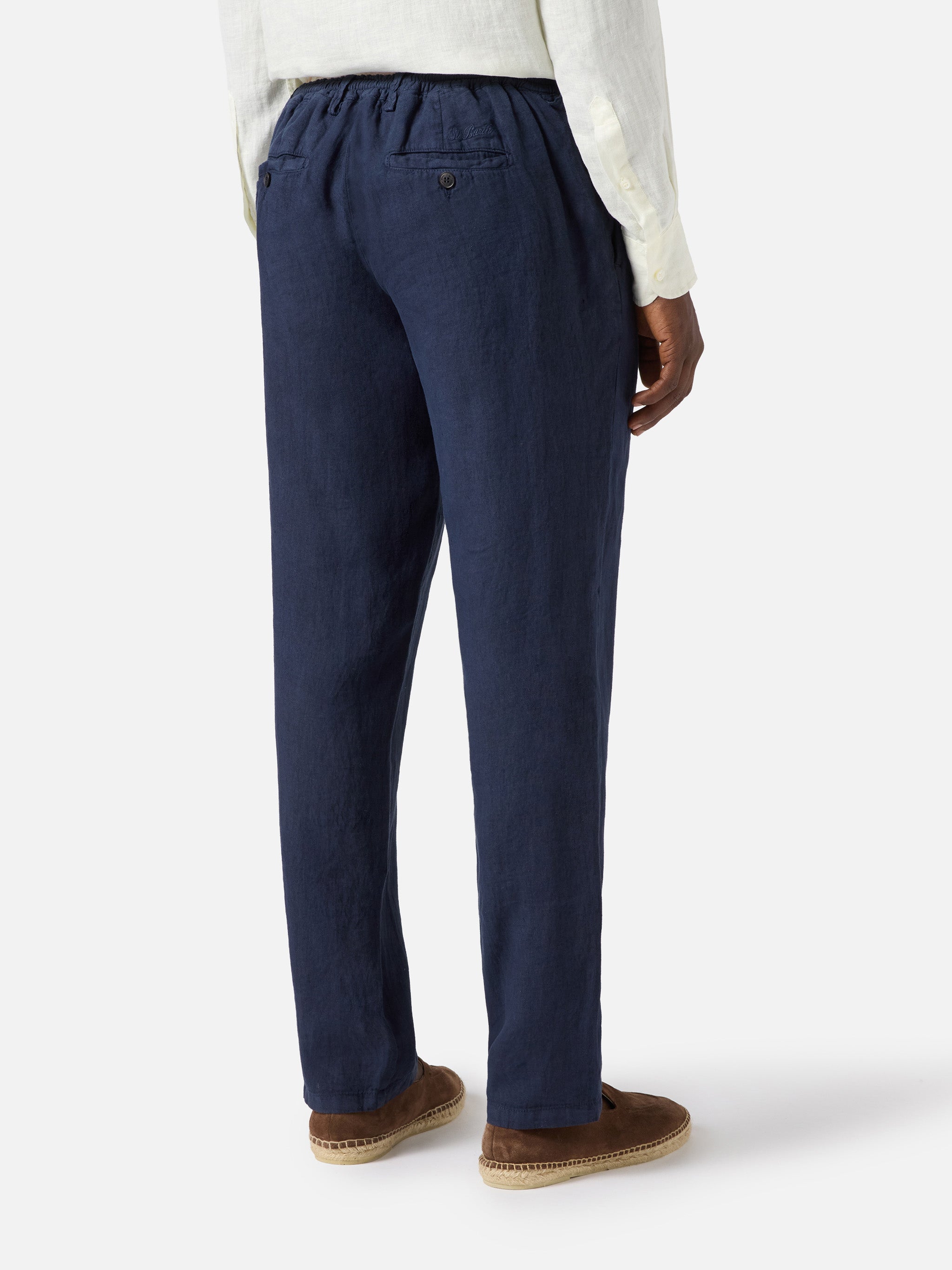 mc2-saint-barth-pantalone-havier-pantalone-lungo-uomo-in-puro-lino-blu-navy image 2