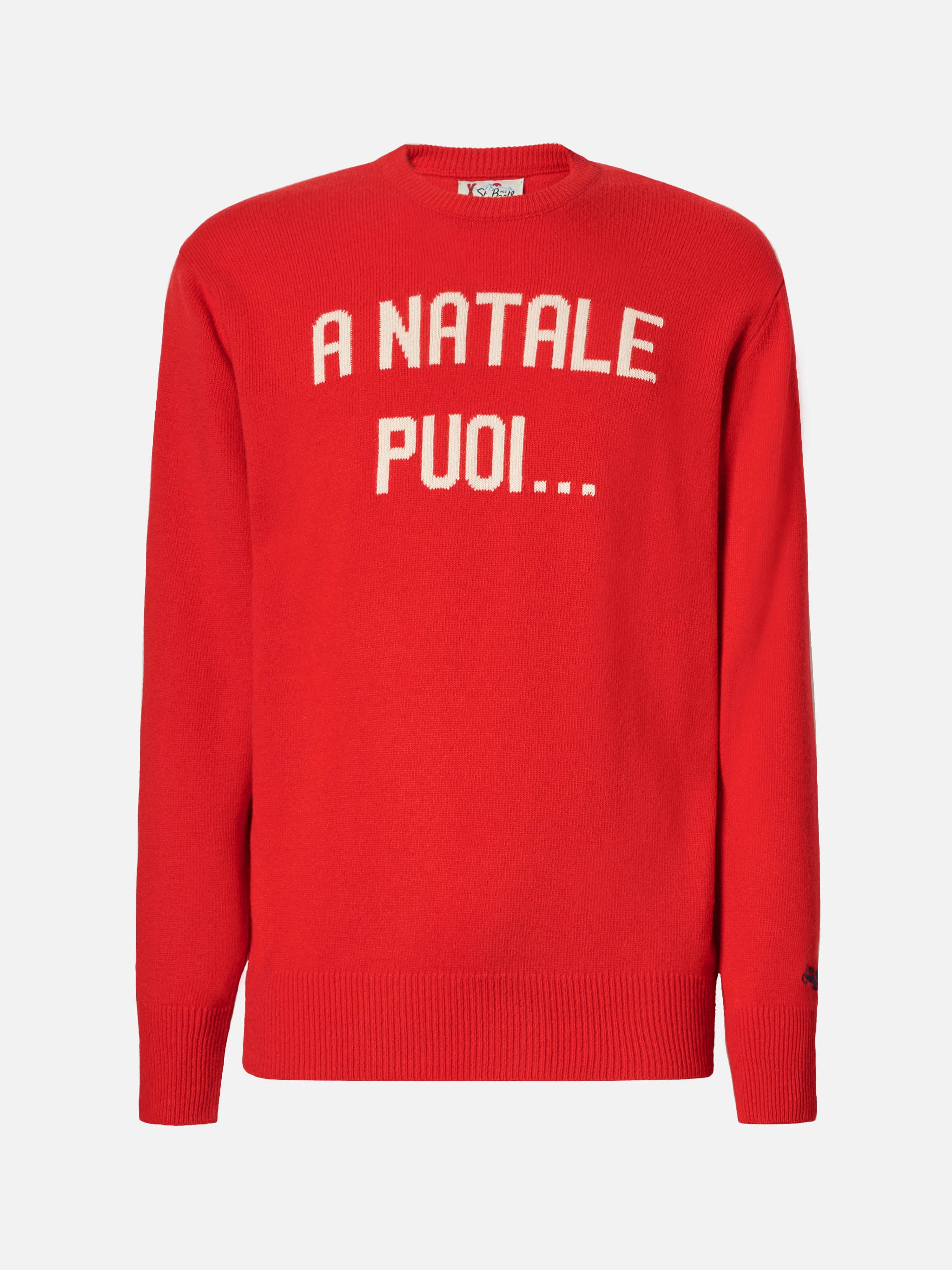 maglione-uomo-mc2-saint-barth-heron-rosso-in-misto-cashmere-con-jacquard-a-natal image 5