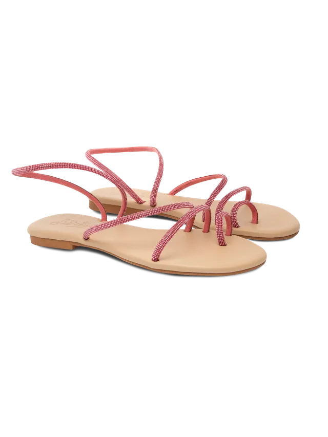 mc2-saint-barth-flat-ring-sandals-capresi-rosa-fucsia-con-strass image 1