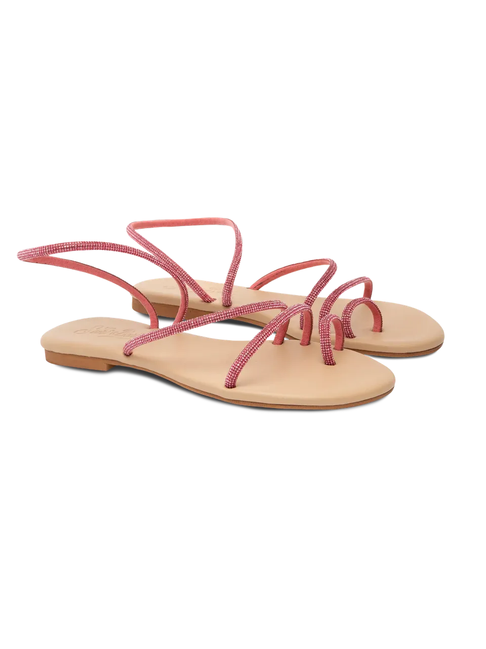 mc2-saint-barth-flat-ring-sandals-capresi-rosa-fucsia-con-strass image 1