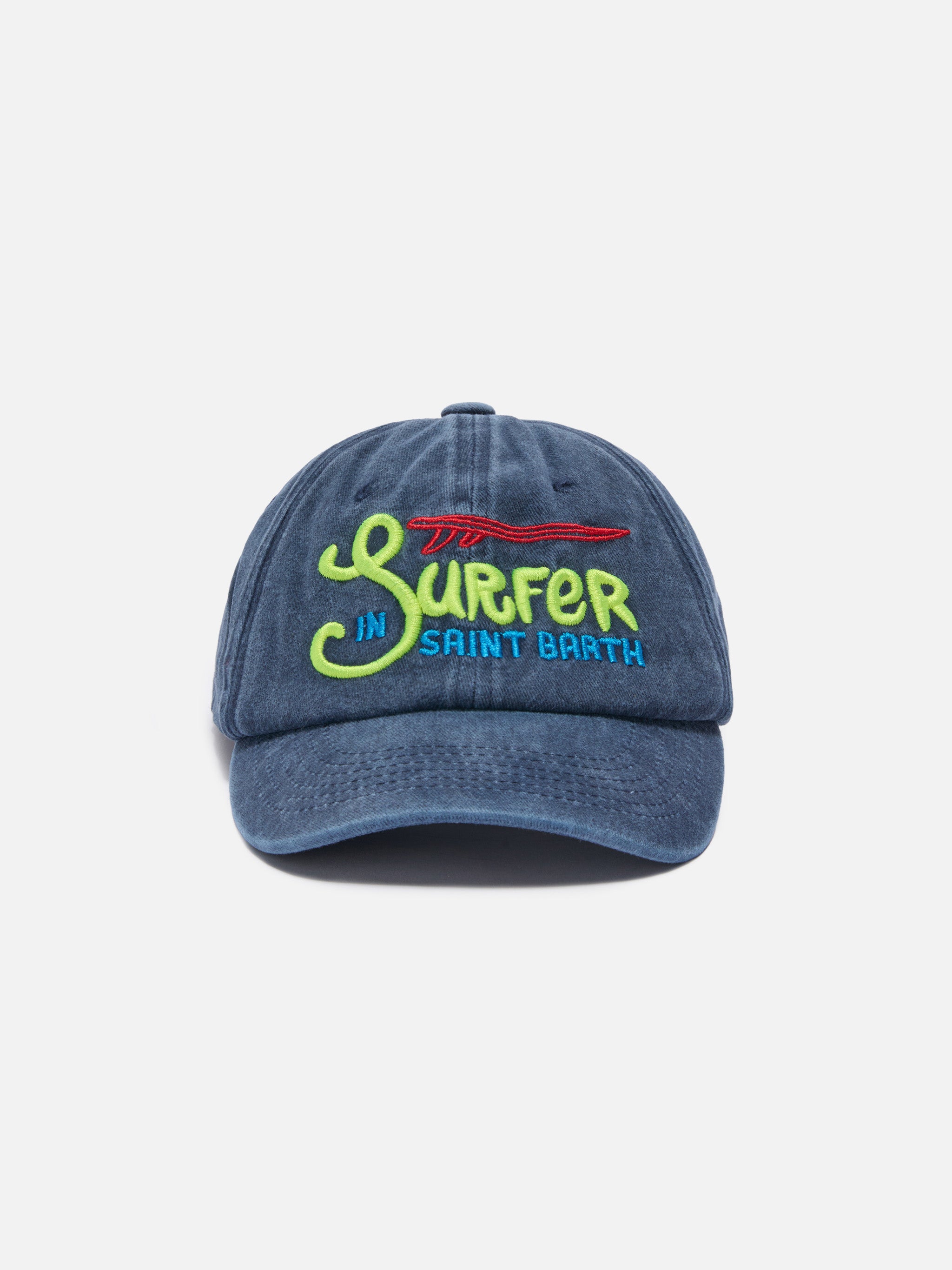 mc2-saint-barth-davis-jr-cappellino-bambino-in-denim-blu-surfer-in-saint-barth image 1