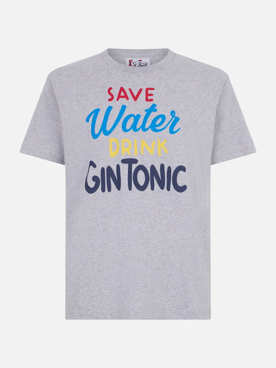 mc2-saint-barth-t-shirt-uomo-cotone-pesante-cocktail-gin-tonic-grigia image 1