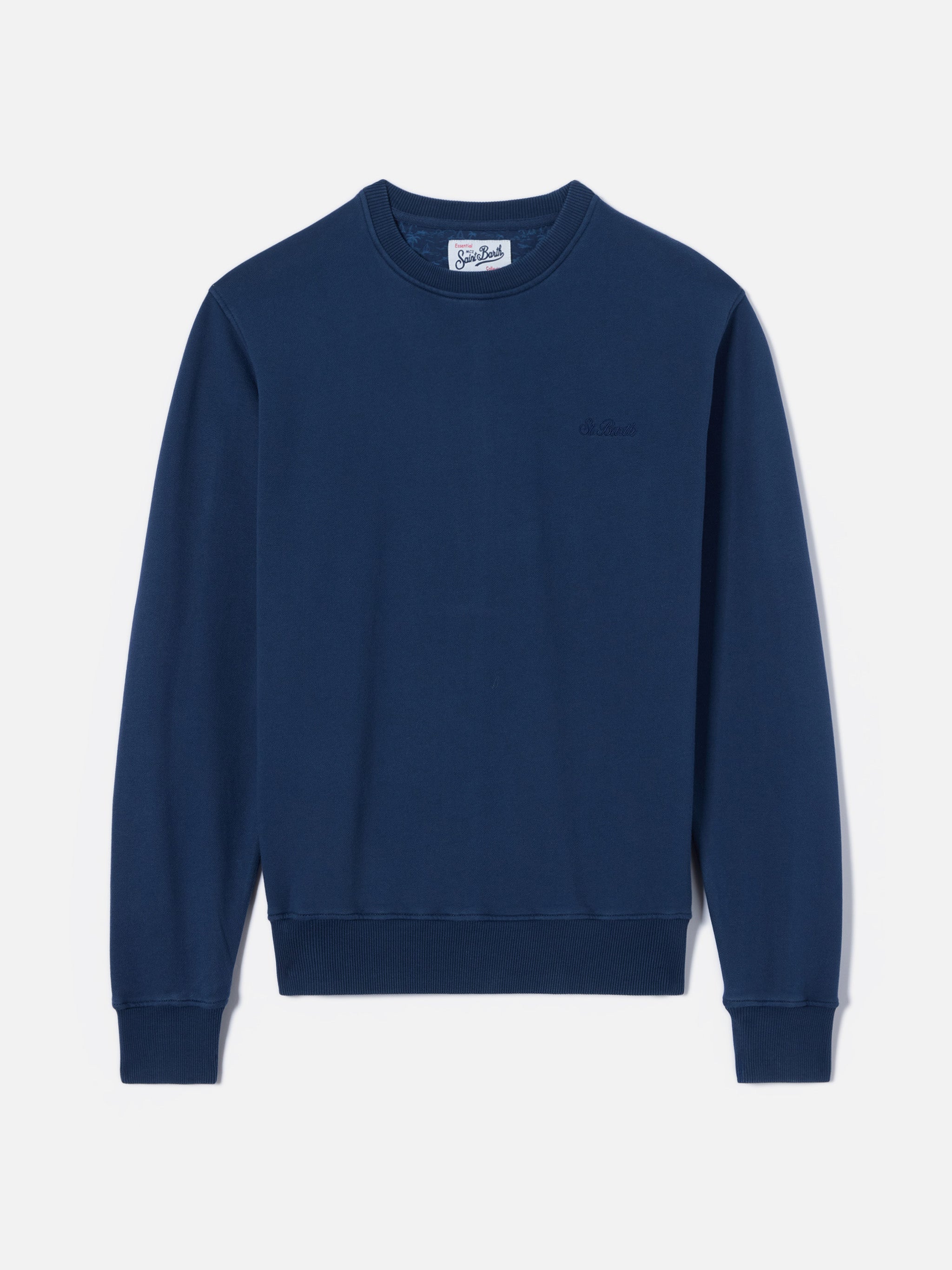 mc2-saint-barth-felpa-ponza-blu-navy-in-cotone-con-ricamo-st-barth image 4