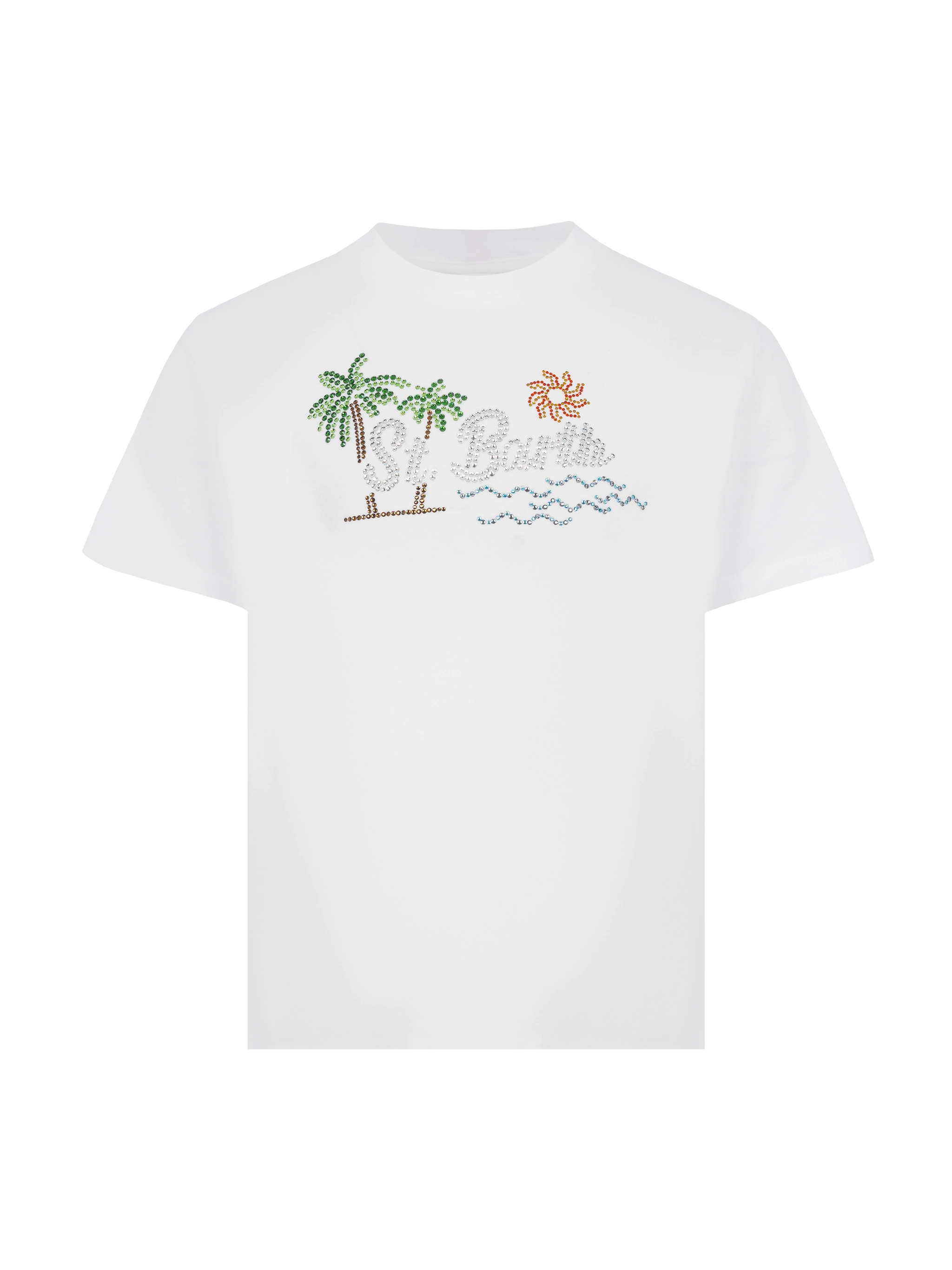 mc2-saint-barth-t-shirt-elly-bambina-in-cotone-bianca-st-barth-sunset-strass image 1