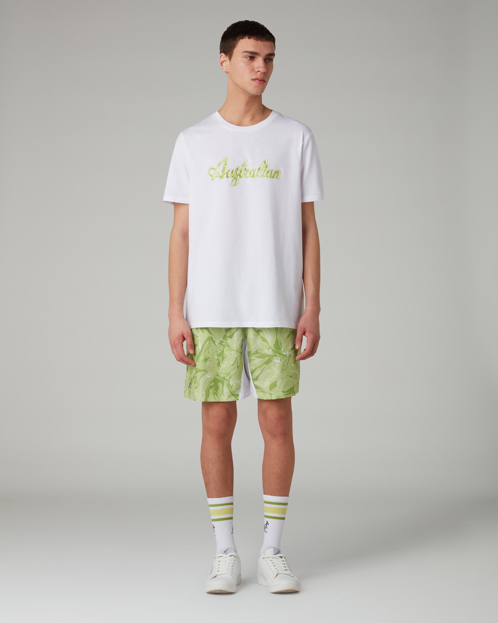 australian-logo-ripple-t-shirt-maglietta-cotone-bianca-regular image 2