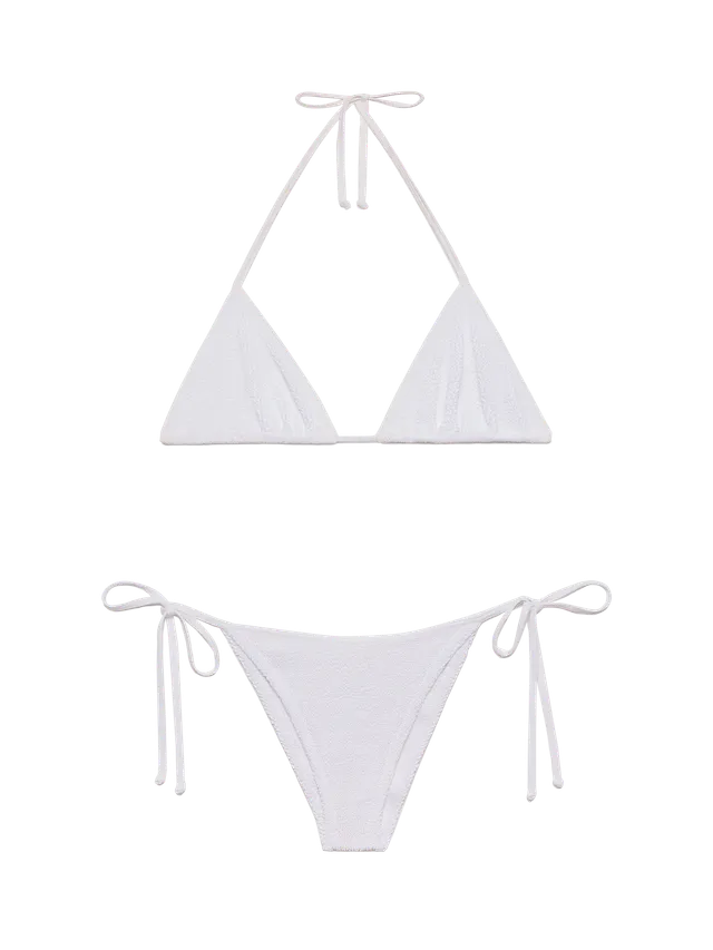mc2-saint-barth-leah-marielle-bikini-triangolo-crinkle-bianco-donna image 1