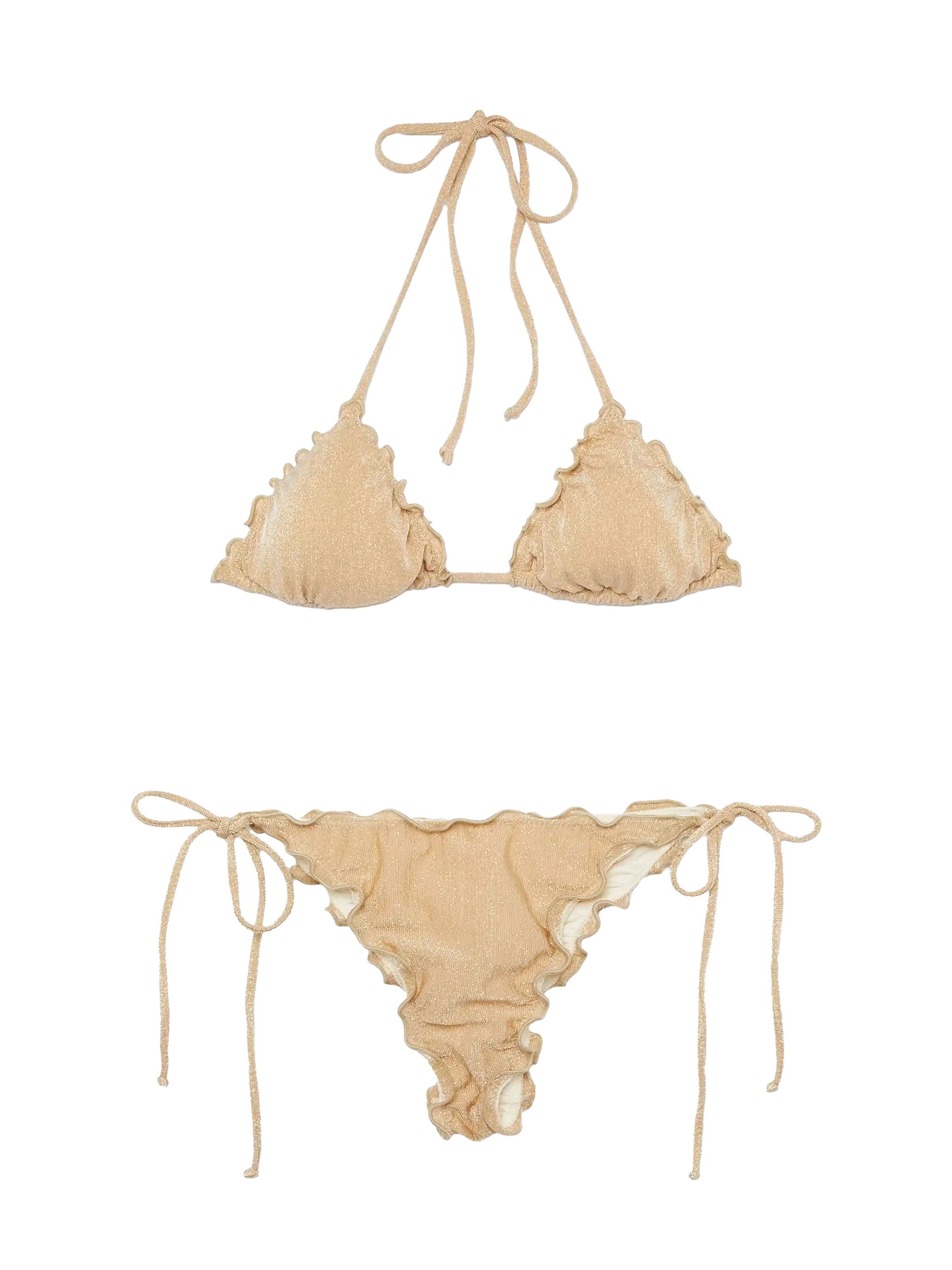 mc2-saint-barth-bikini-sagittarius-miami-lurex-oro-top-triangolo-donna-con-coppe image 1