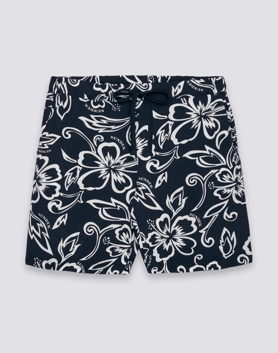 sundek-walkshort-uomo-stampato-viscosa-popline-vita-elastica image 1