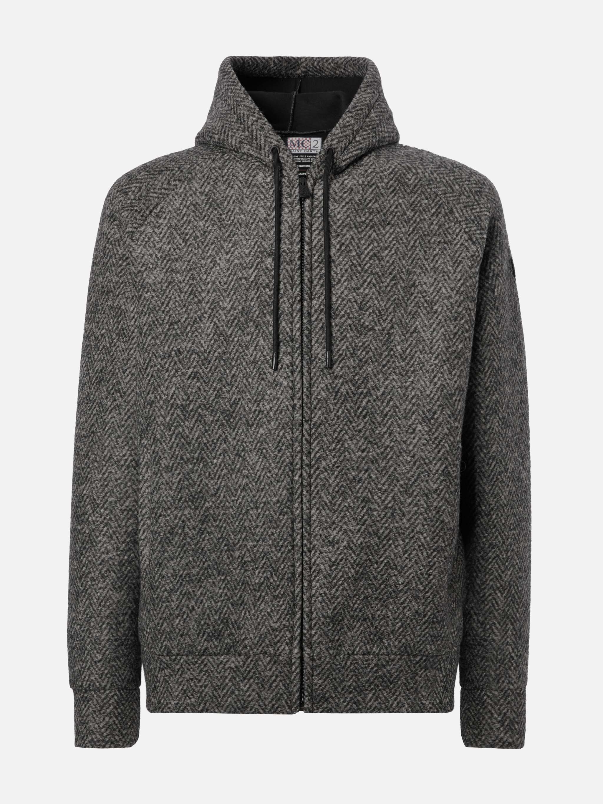 mc2-saint-barth-giacca-carrell-wool-uomo-spigata-con-zip-e-cappuccio-grigia image 6