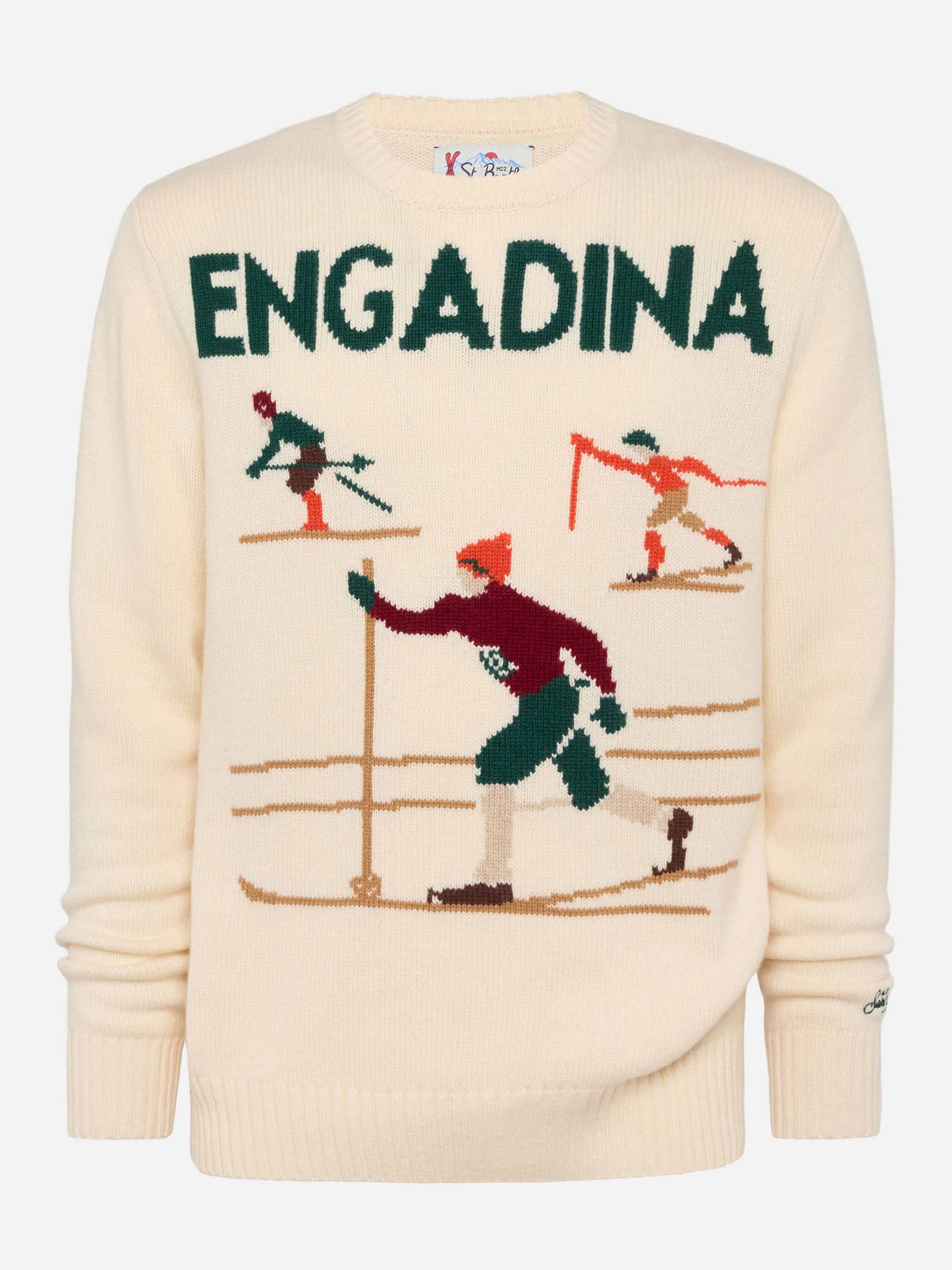 mc2-saint-barth-bombardino-light-maglione-uomo-bianco-jacquard-sciatori-engadina image 3