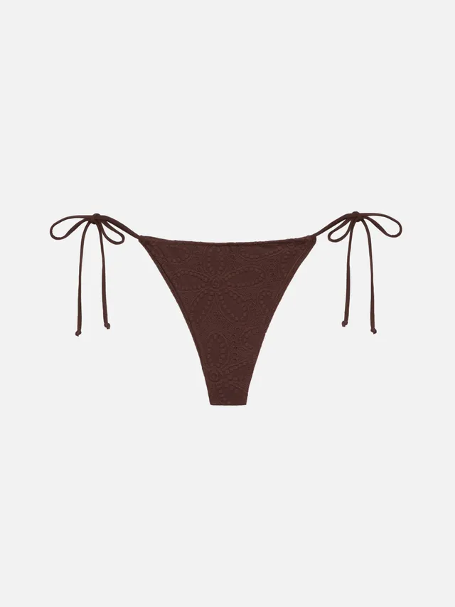 mc2-saint-barth-slip-mare-donna-marielle-classico-pizzo-sangallo-marrone image 1