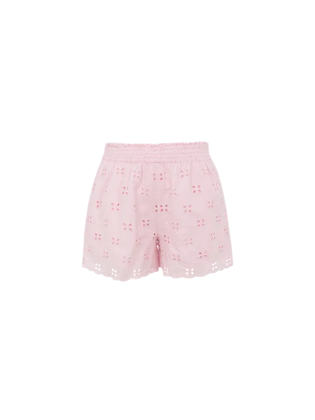 mc2-saint-barth-meave-jr-shorts-bambina-in-pizzo-sangallo-rosa-fragola image 1