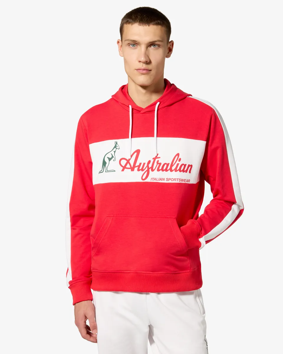 australian-elio-hoodie-felpa-cappuccio-con-inserti-a-contrasto image 1