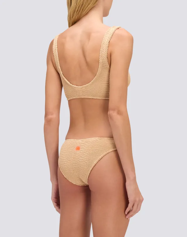 sundek-w418kbl7000-slip-bikini-donna-sgambato-vita-alta-goffrato image 1