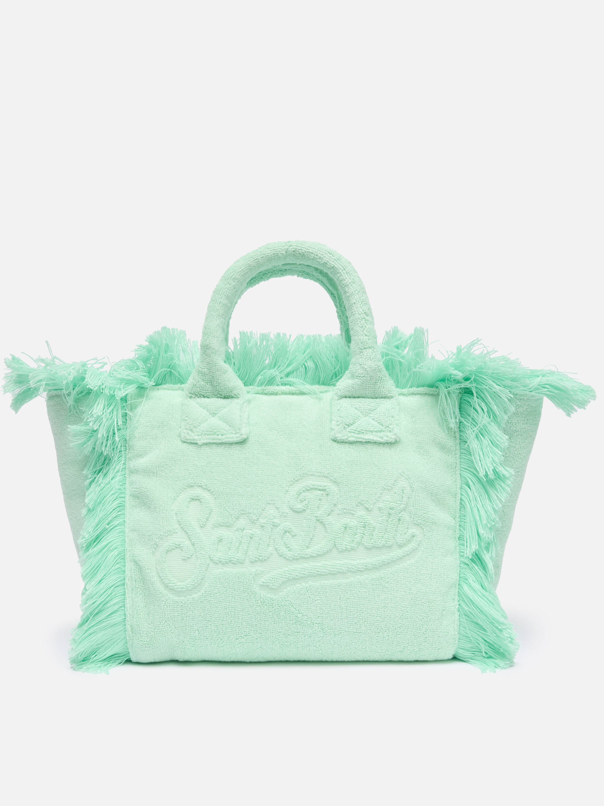 borsa-mc2-saint-barth-colette-in-spugna-verde-menta-con-rilievo image 1