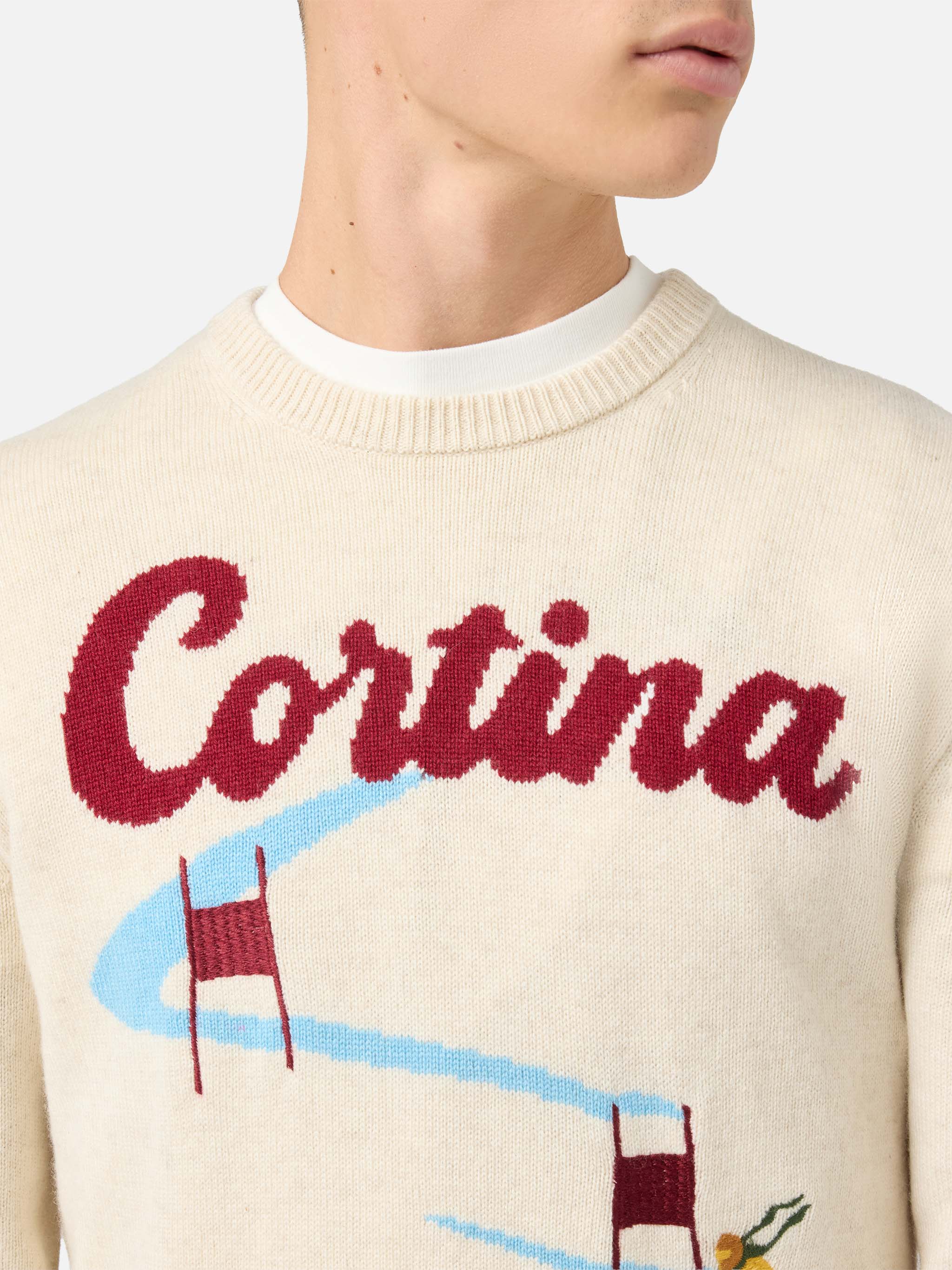 mc2-saint-barth-heron-girocollo-uomo-beige-jacquard-cartolina-cortina image 2