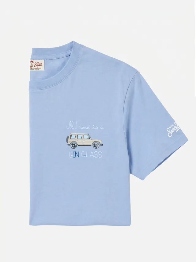 mc2-saint-barth-t-shirt-portofino-azzurro-polvere-con-ricamo-all-i-need-is-a-g-i image 1