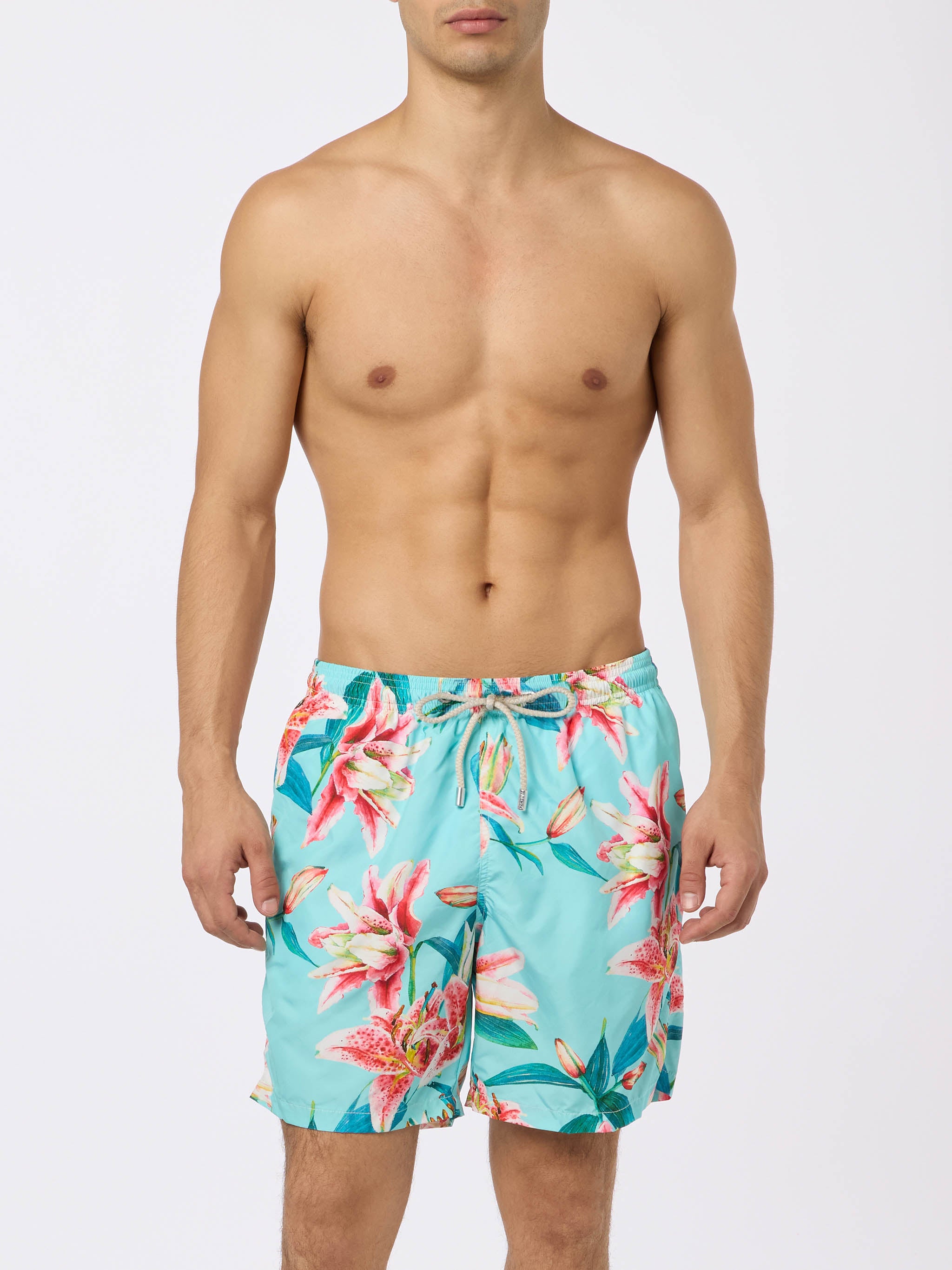 mc2-saint-barth-lighting-costume-mare-uomo-stampa-fiori-tropicali-aqua-green image 3