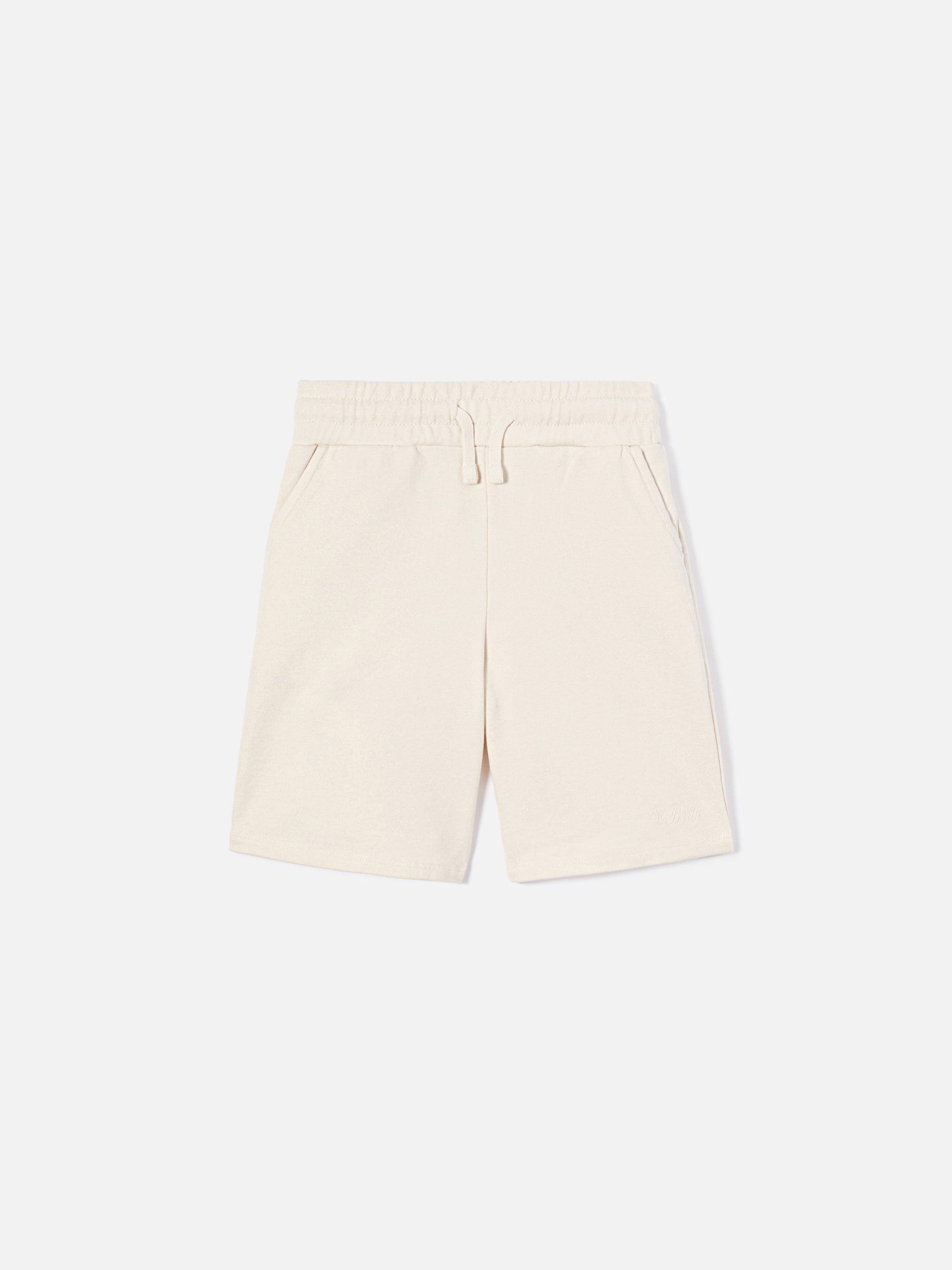 mc2-saint-barth-randle-jr-shorts-bambino-in-cotone-panna image 1