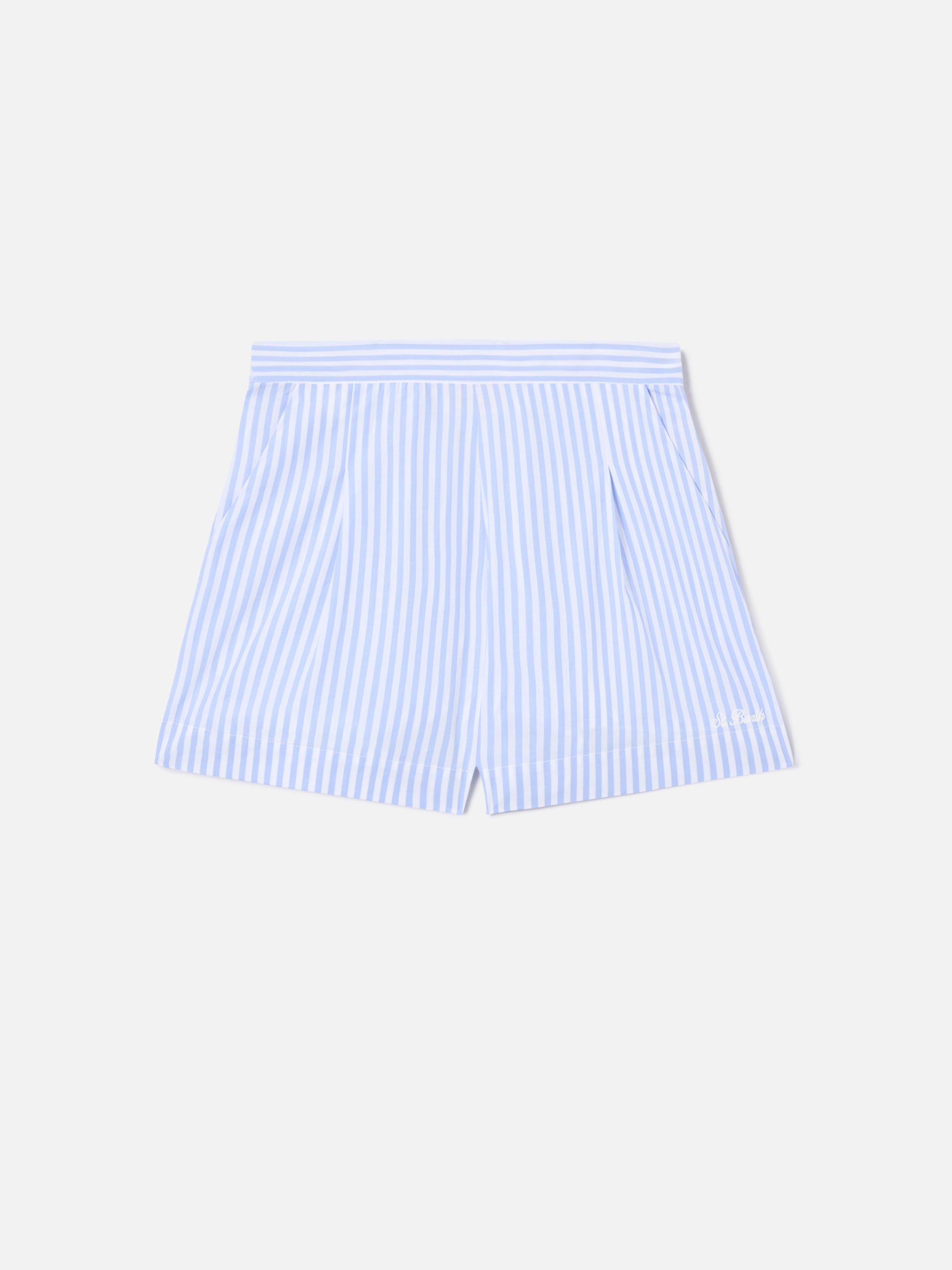mc2-saint-barth-shorts-amani-da-donna-in-cotone-popeline-a-righe-azzurre-amn0001 image 5