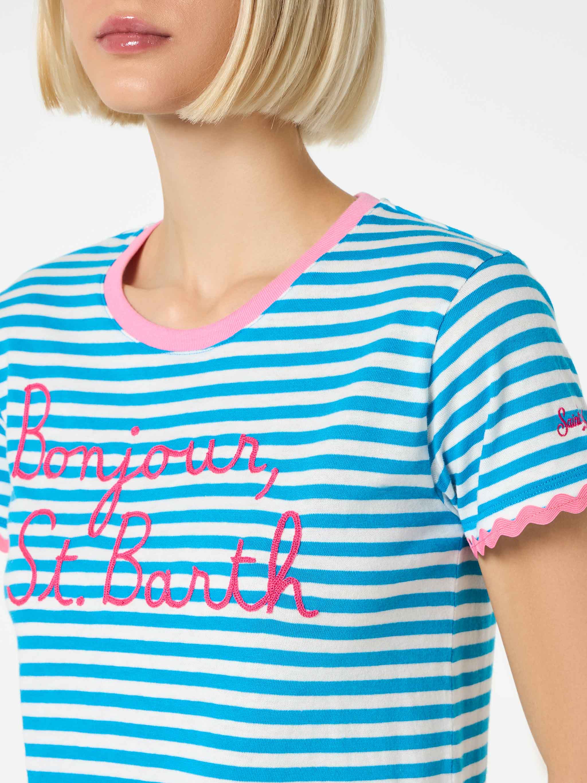 mc2-saint-barth-t-shirt-dana-in-cotone-a-righe-bianco-e-blu-con-ricamo-bonjour-s image 2