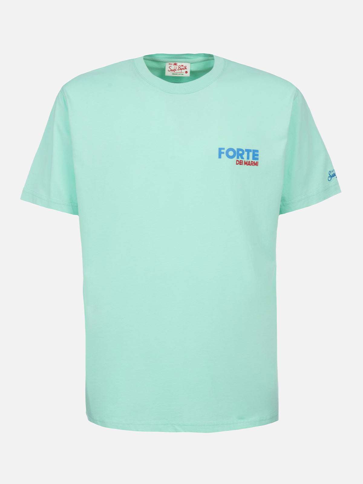 mc2-saint-barth-t-shirt-uomo-stampa-cartolina-forte-dei-marmi-verde-menta-in-pur image 5