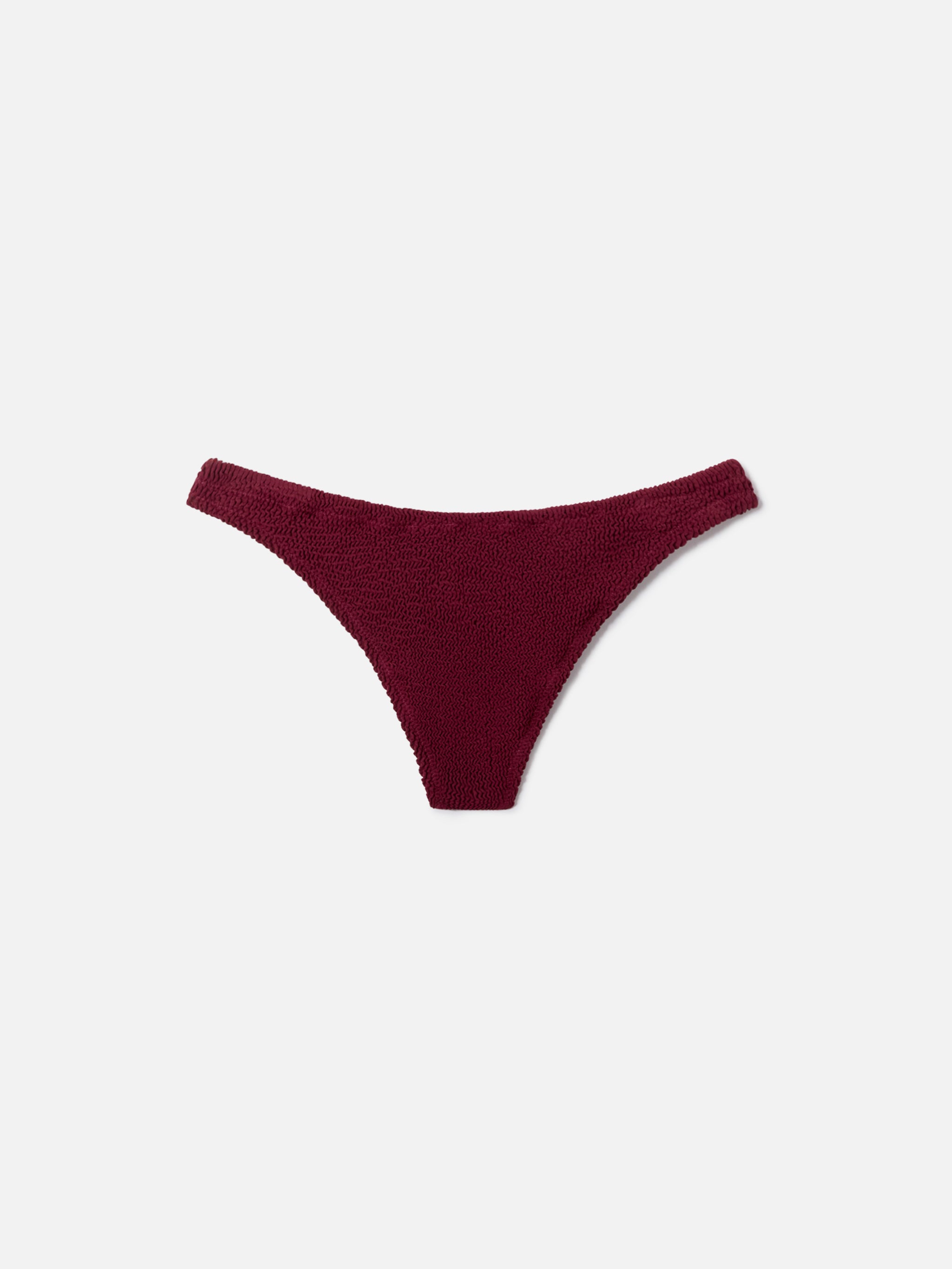 mc2-saint-barth-naomi-slip-mare-donna-brasiliana-crinkle-bordeaux image 1