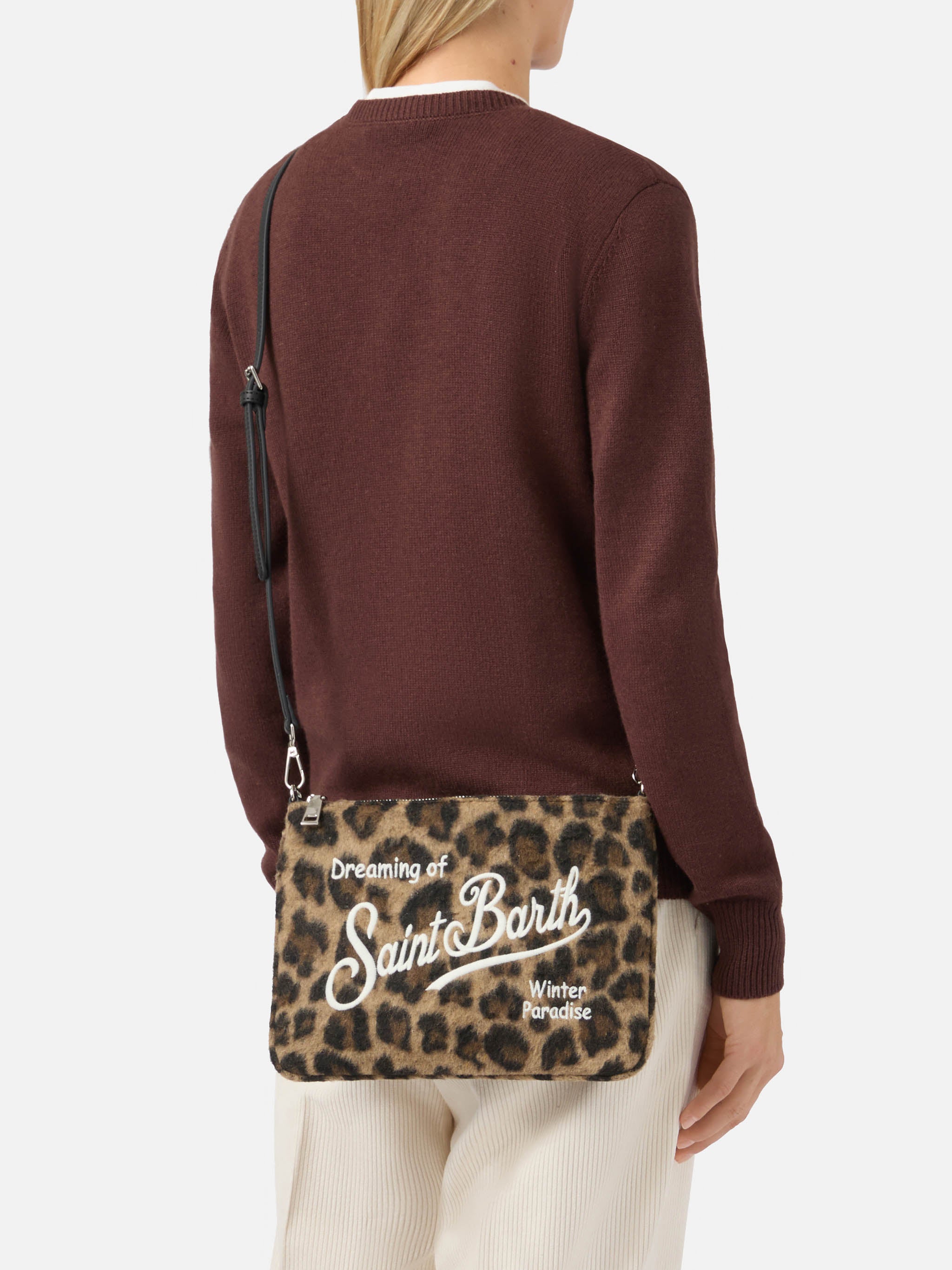 mc2-saint-barth-parisienne-felt-borsa-crossbody-in-misto-lana-leopardata image 2