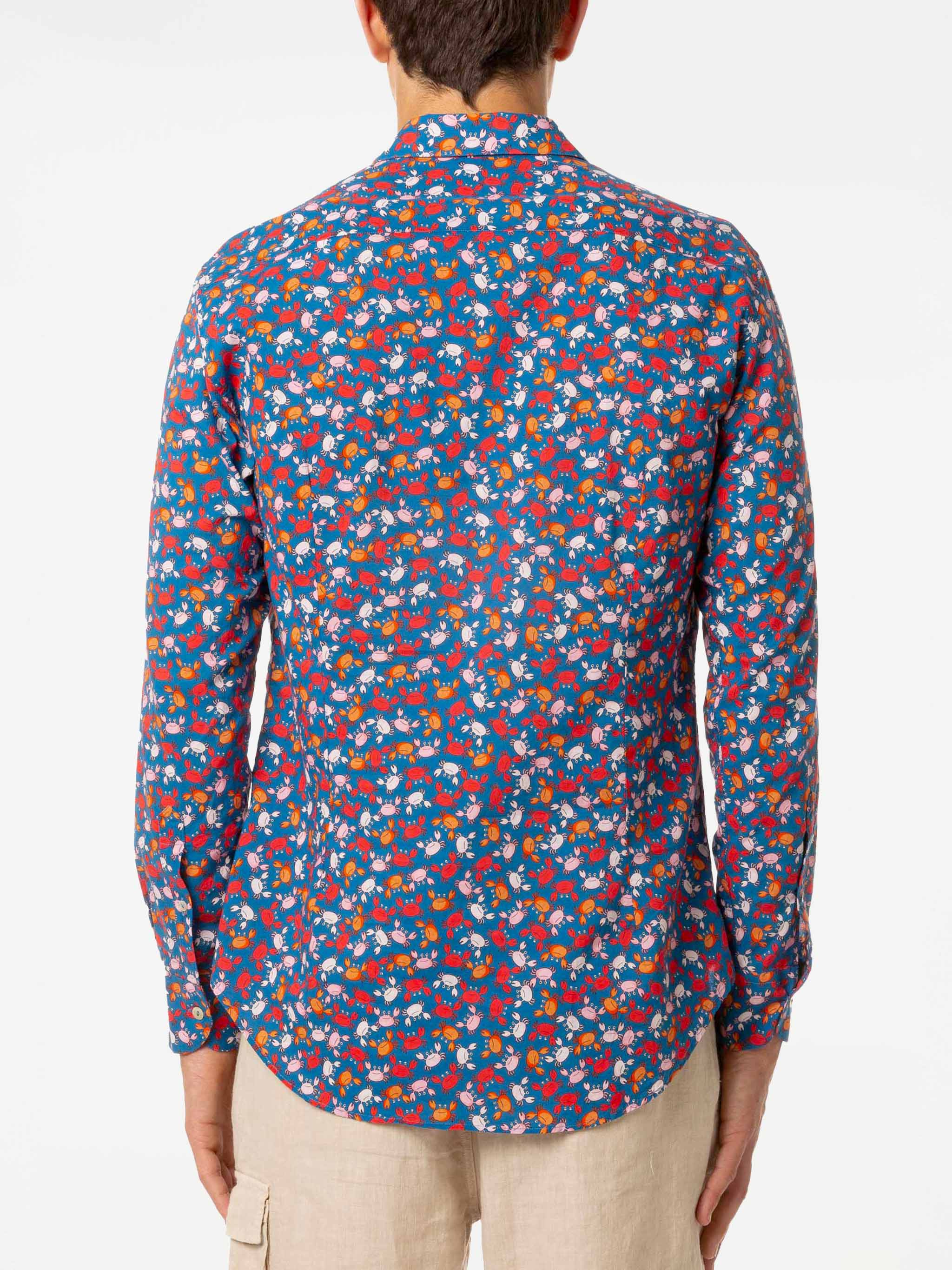 camicia-uomo-mc2-saint-barth-sikelia-stampa-granchi-in-cotone-leggero image 2