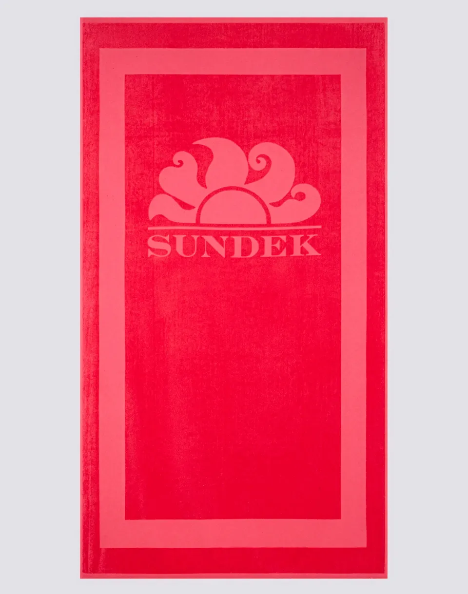 sundek-telo-mare-spugna-jacquard-con-logo-e-cornice-emboss image 1