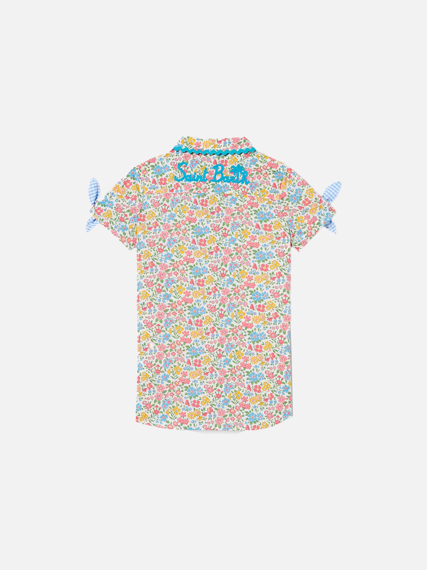 mc2-saint-barth-abito-chemisier-bambina-cotone-stampa-fiori image 1