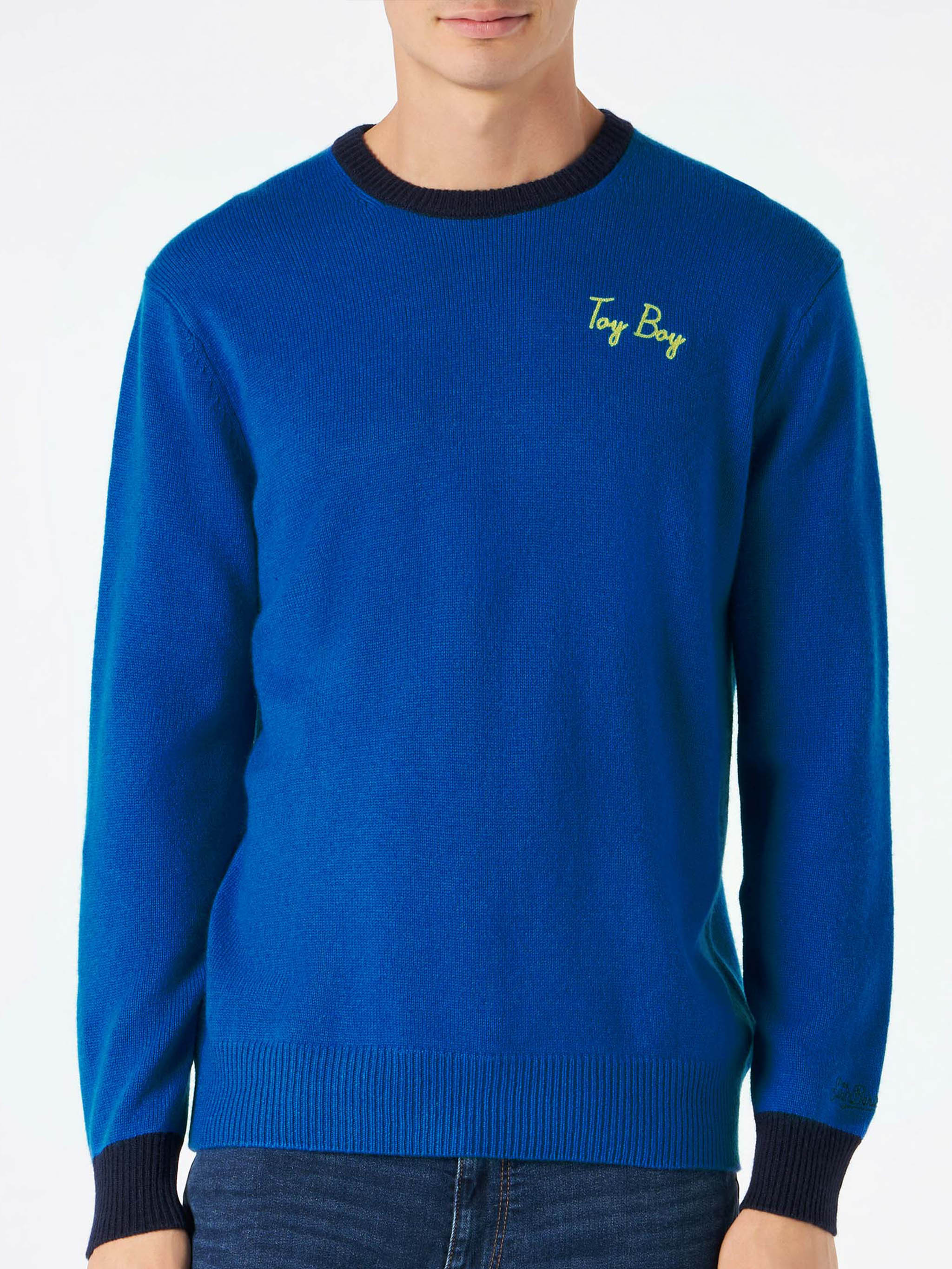 mc2-saint-barth-maglione-heron-uomo-blu-elettrico-lana-cashmere-toy-boy image 2