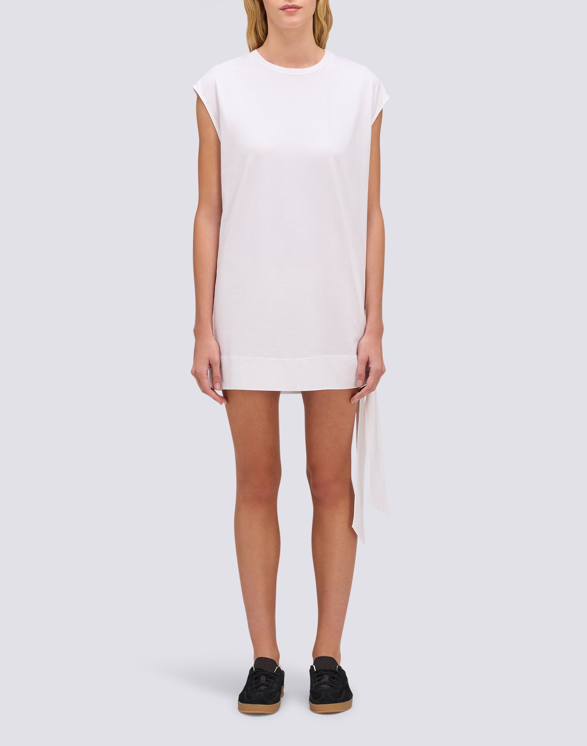 sundek-mini-abito-donna-in-cotone-jersey-con-nodo-laterale-w213dryj100 image 1