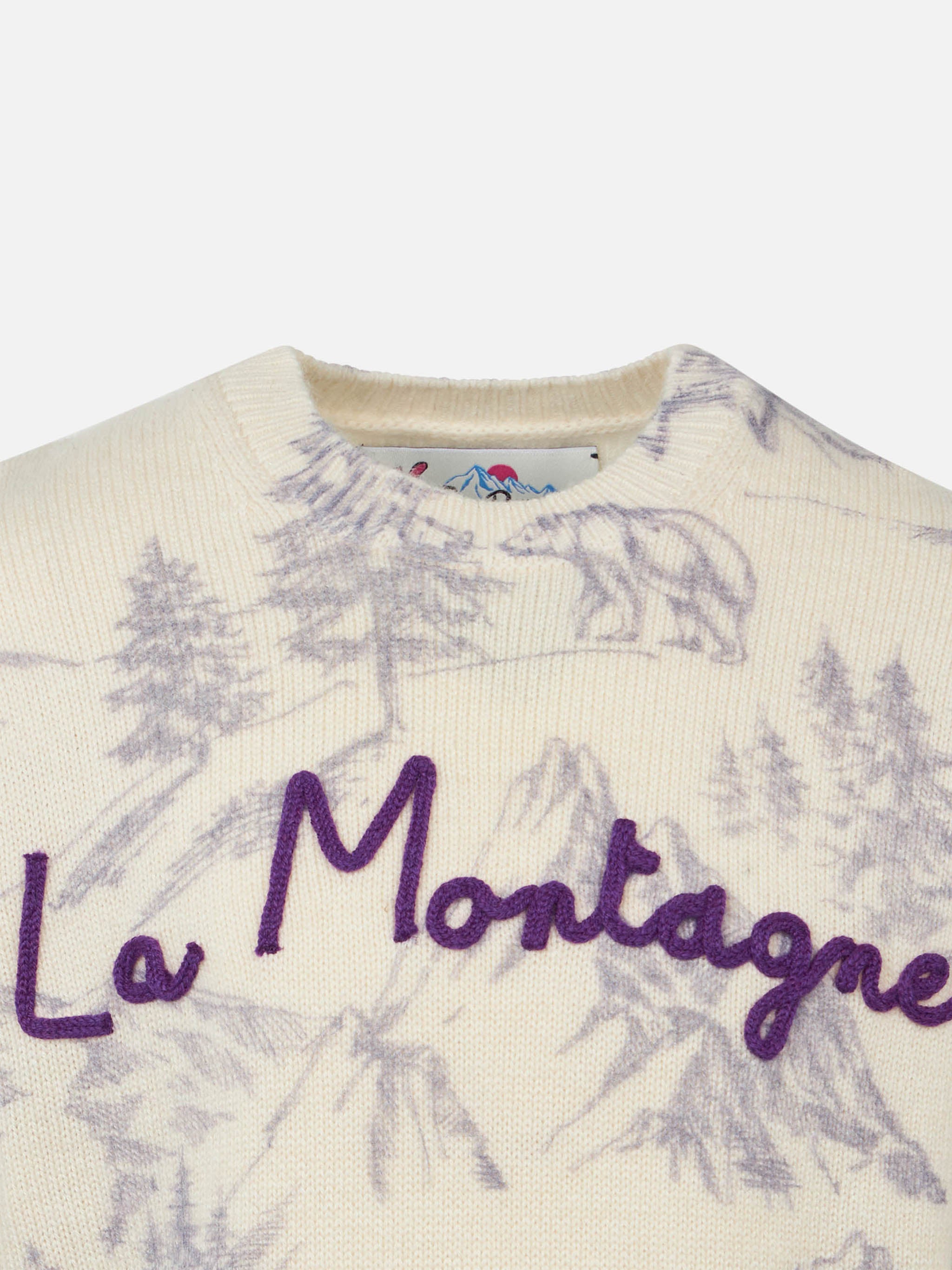 mc2-saint-barth-maglione-bambina-girocollo-toile-de-jouy-la-montagne image 2