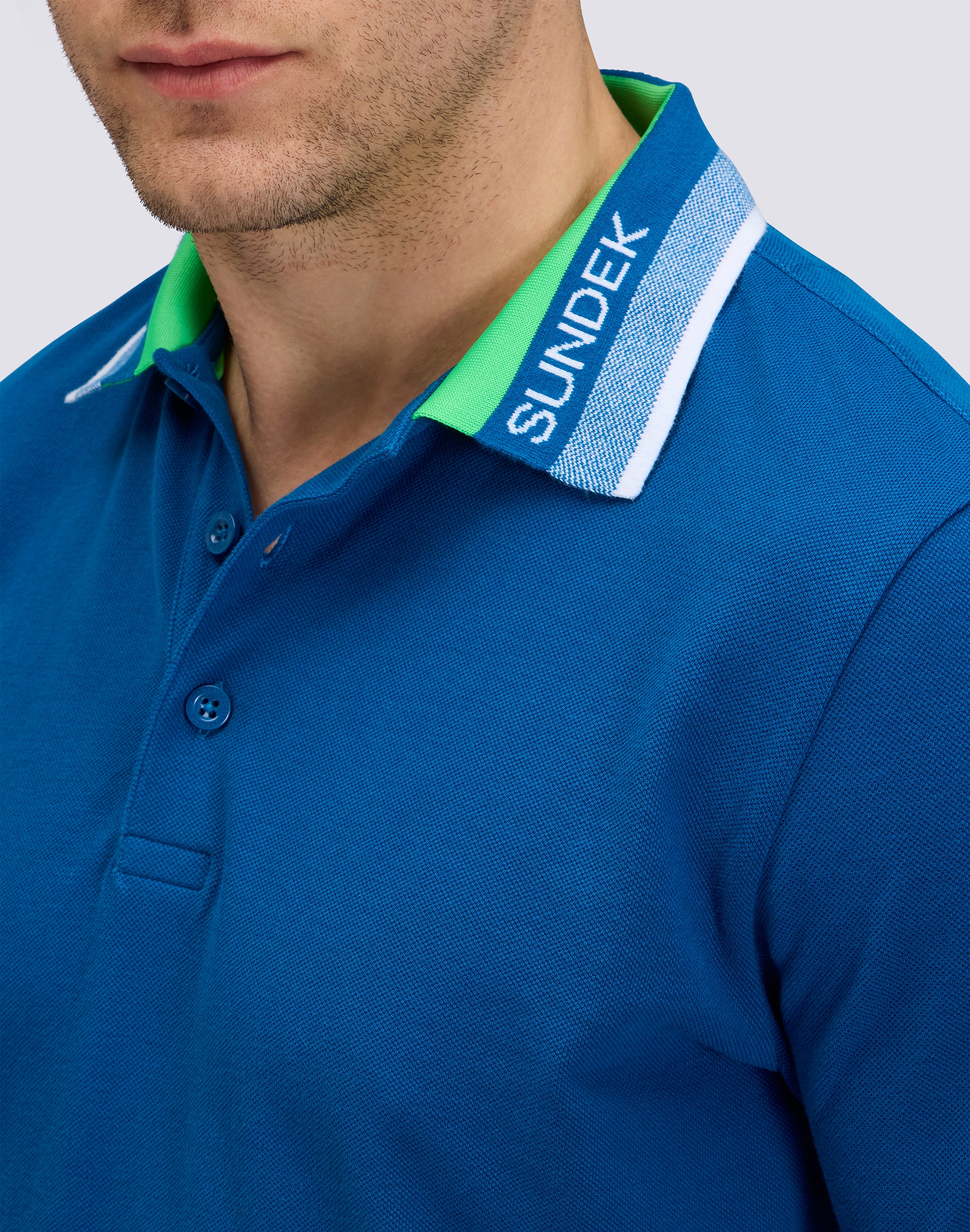 sundek-polo-uomo-in-cotone-piquet-a-3-bottoni-regular image 4