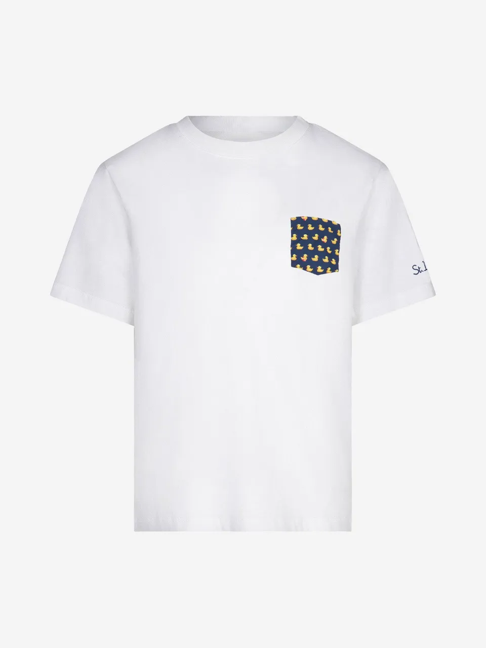 mc2-saint-barth-t-shirt-bambino-in-cotone-con-taschino-stampato image 1