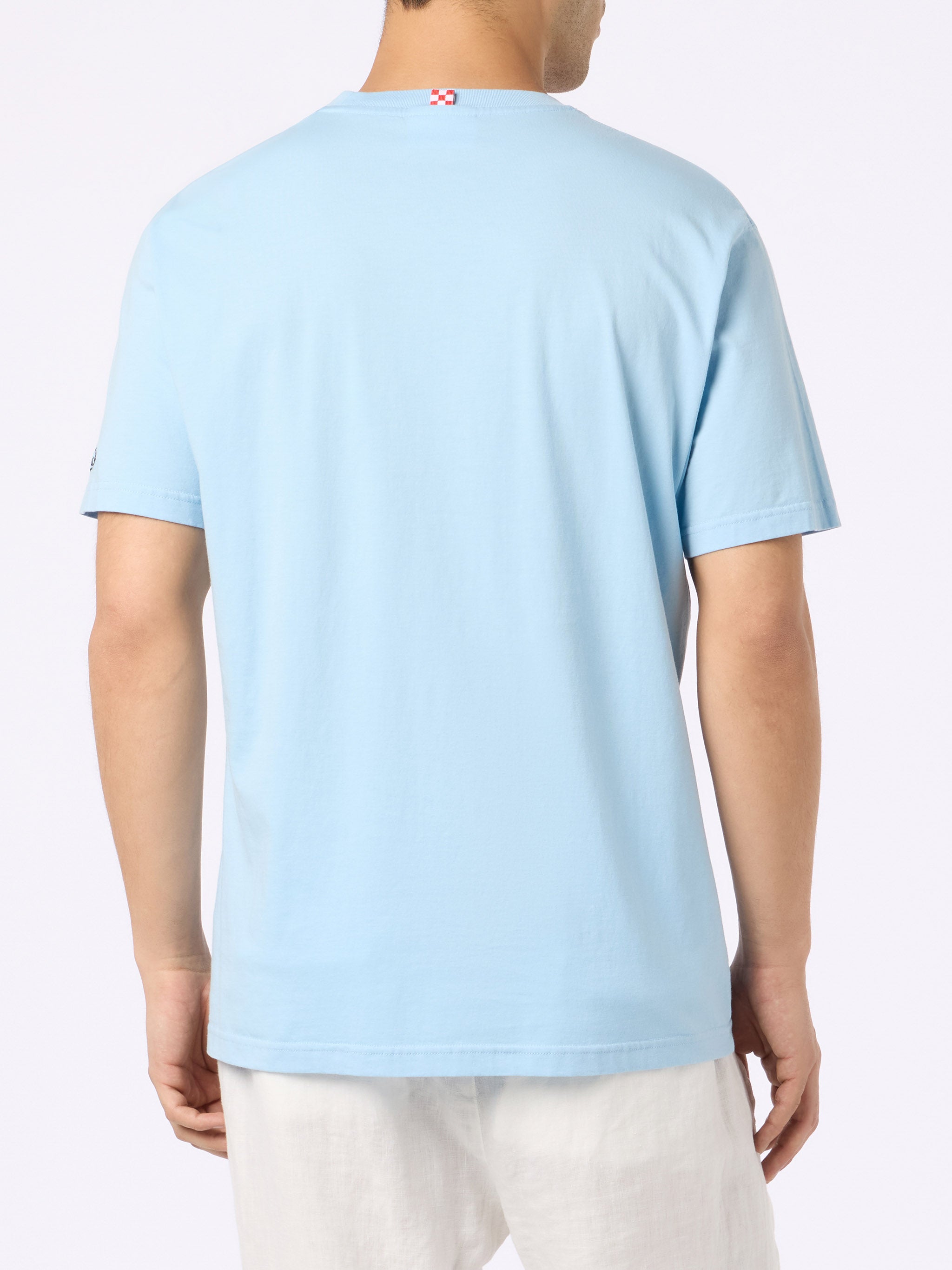 mc2-saint-barth-t-shirt-uomo-azzurra-cotone-stampa-granchio-big-babol-special-ed image 4