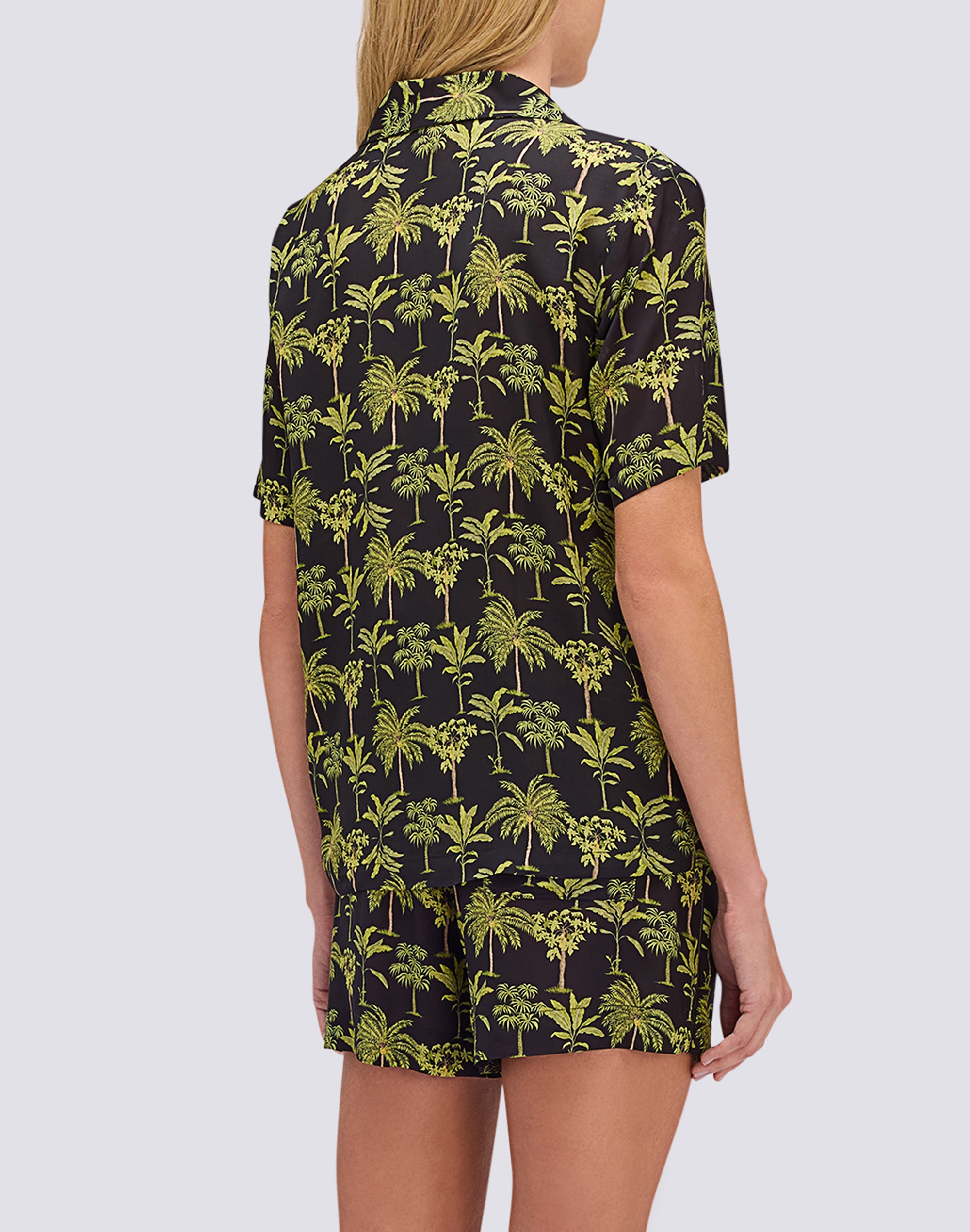 sundek-botanic-camicia-donna-stile-bowling-con-stampa-botanica image 2
